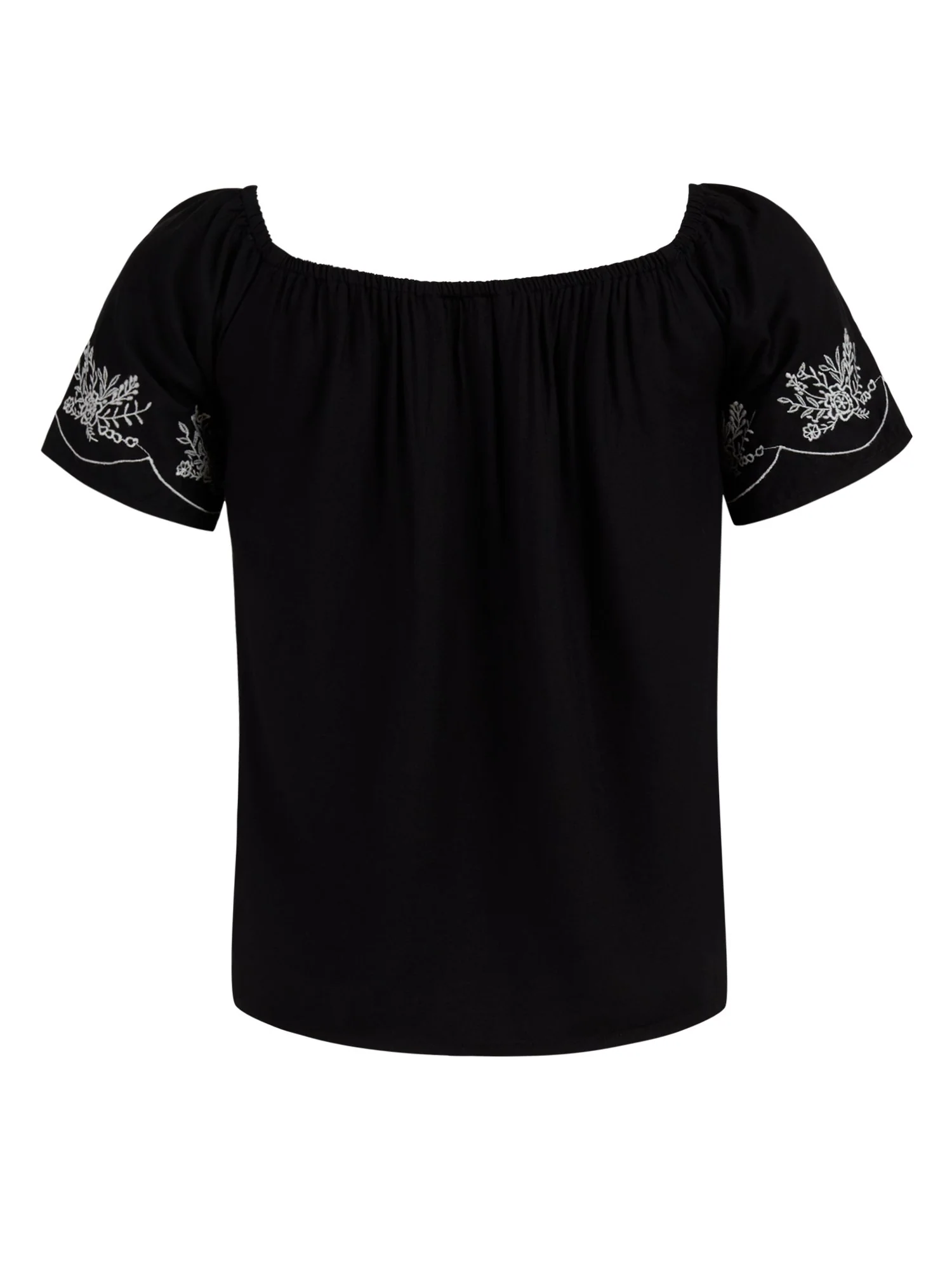 Embroidered Off-The-Shoulder Top - Image 3