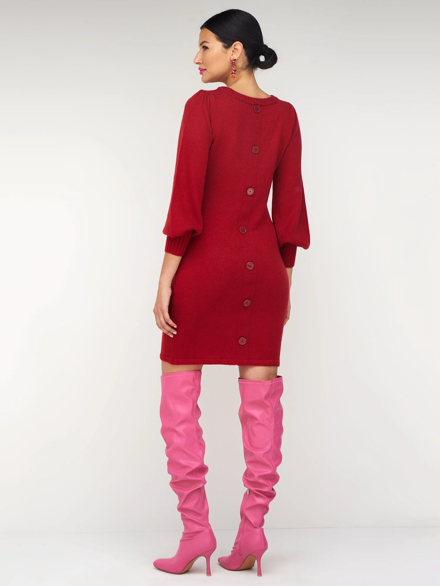 Essential Button-Back Sweater Dress - Image 8