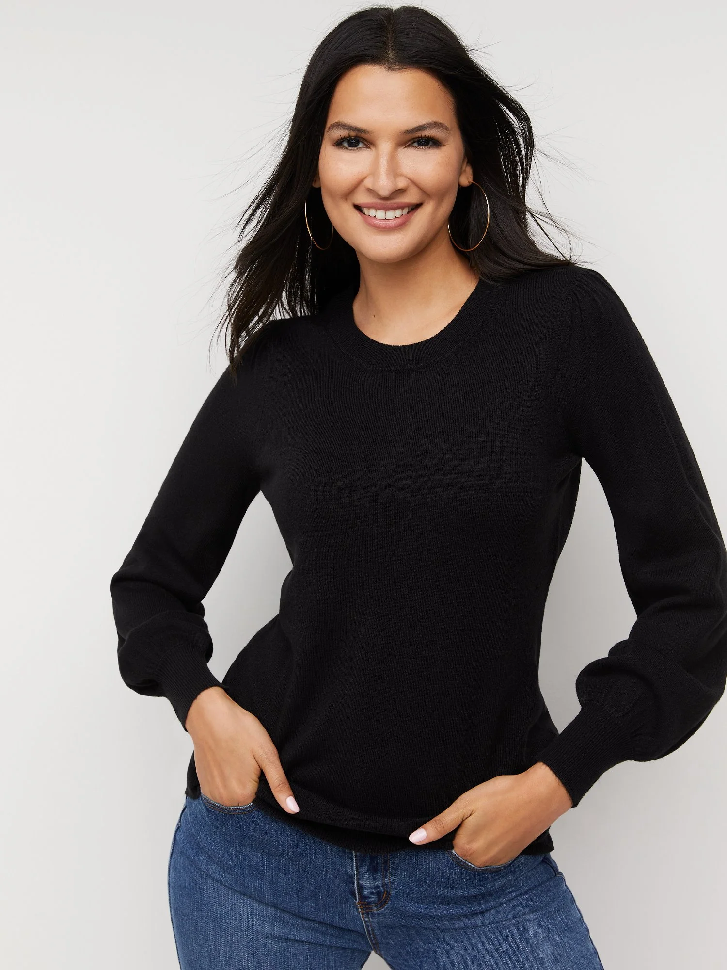 Essential Puff-Sleeve Sweater - Image 2