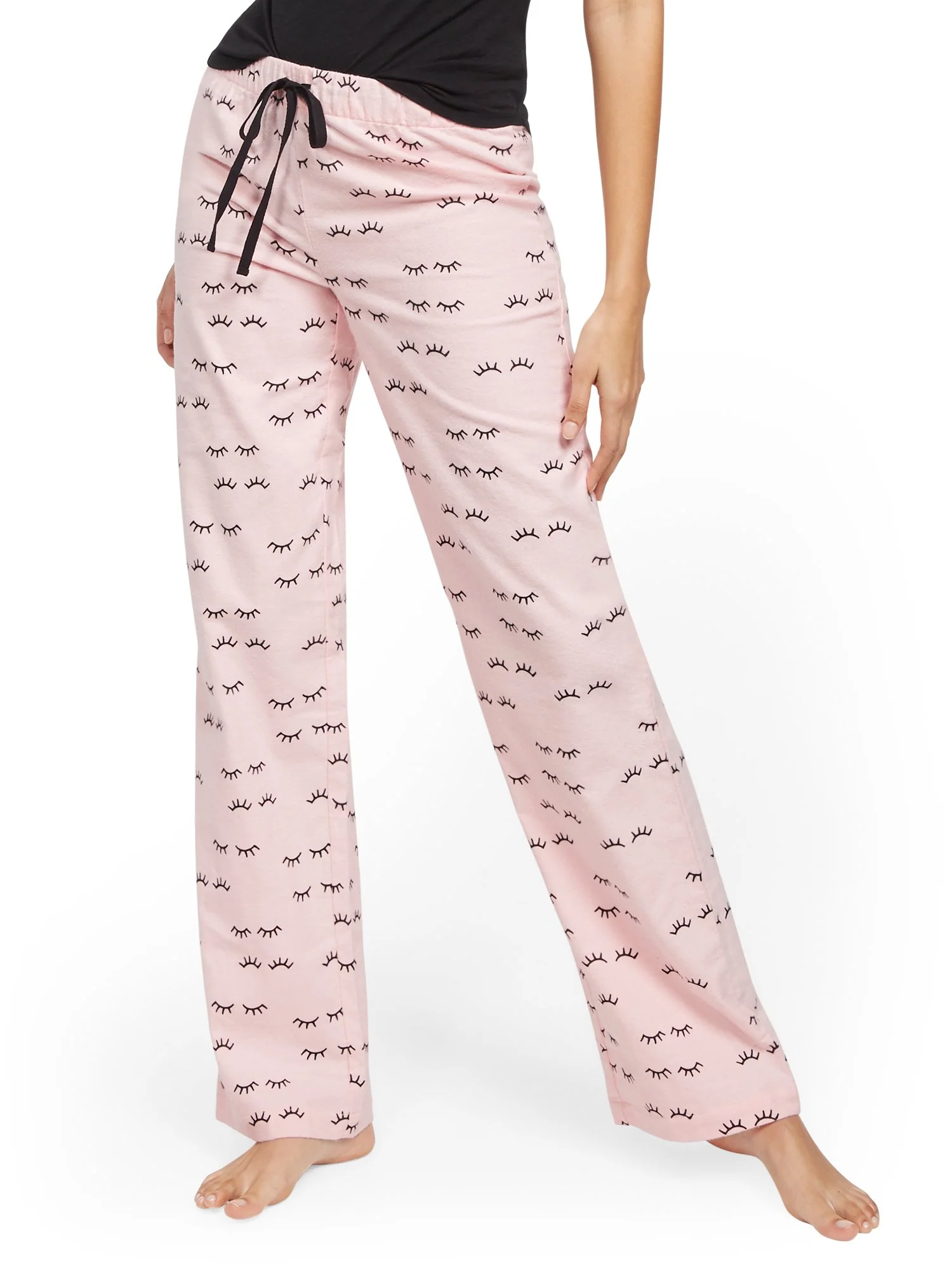 Eyelash-Print Pajama Pant