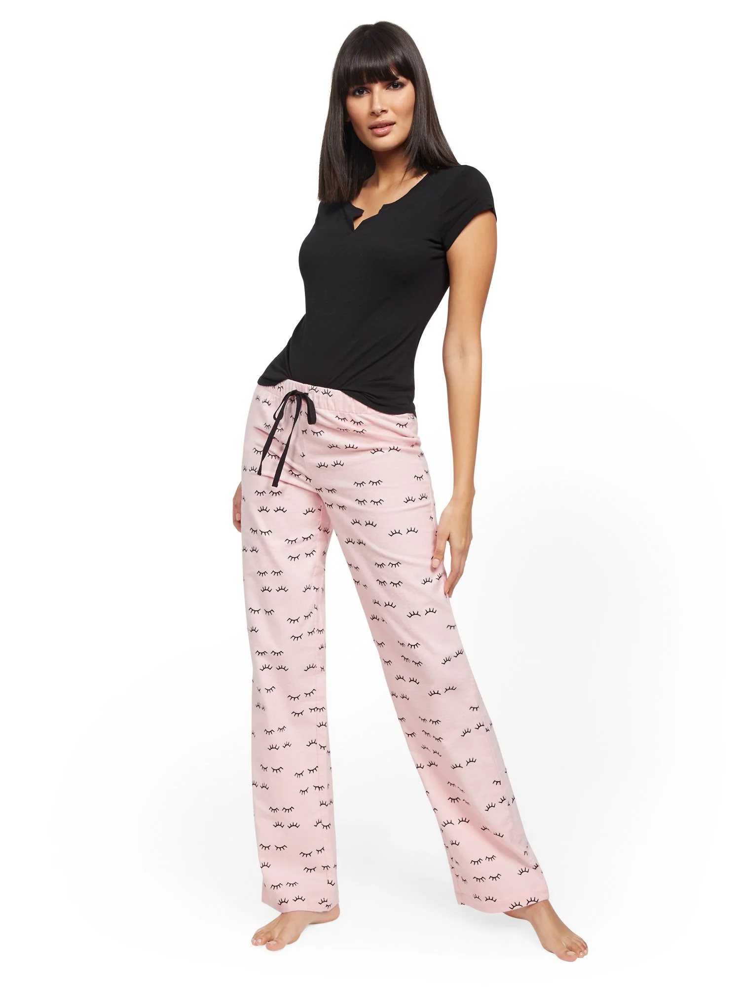 Eyelash-Print Pajama Pant - Image 4