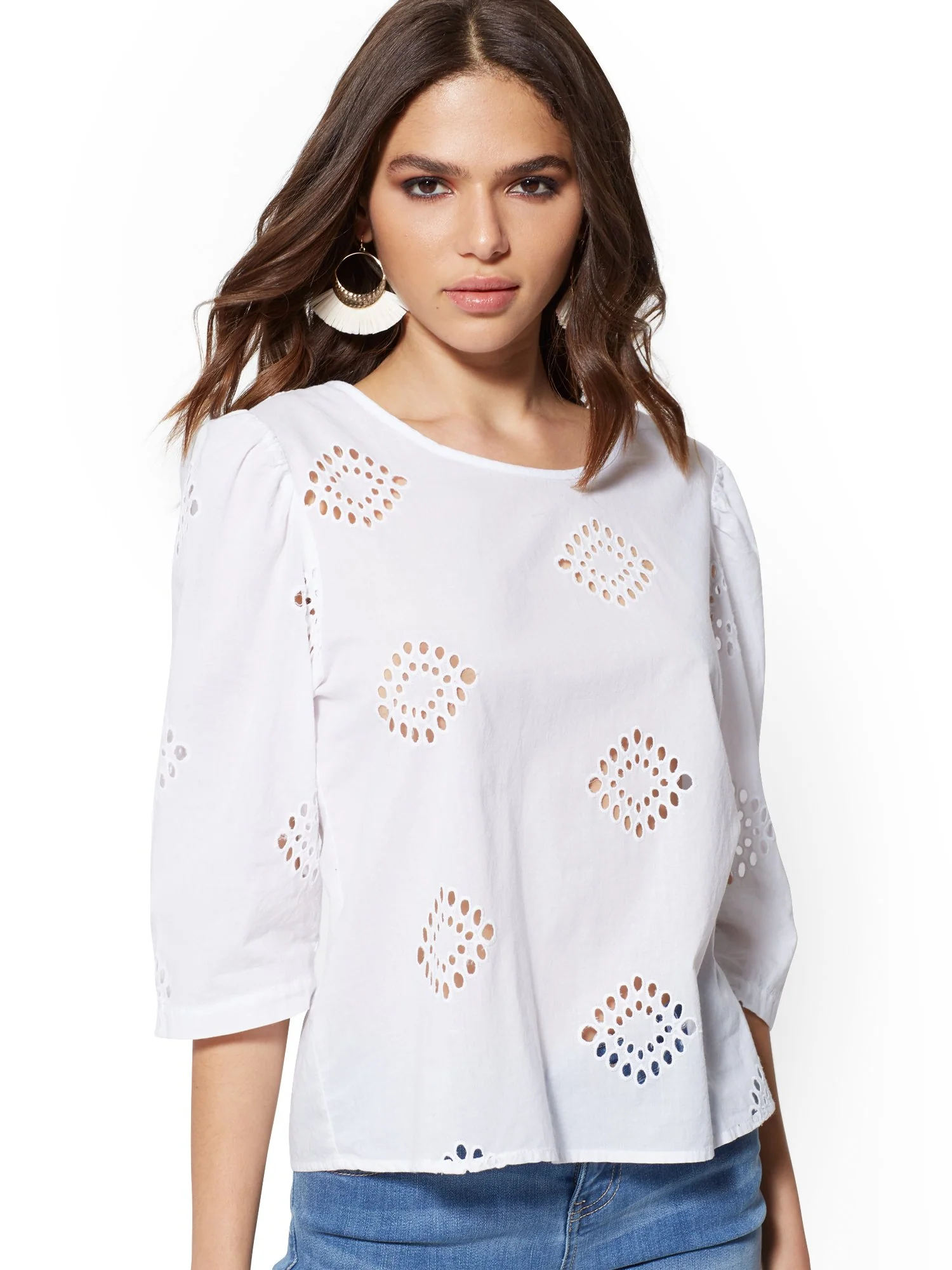Eyelet Button-Back Shirt - Image 2