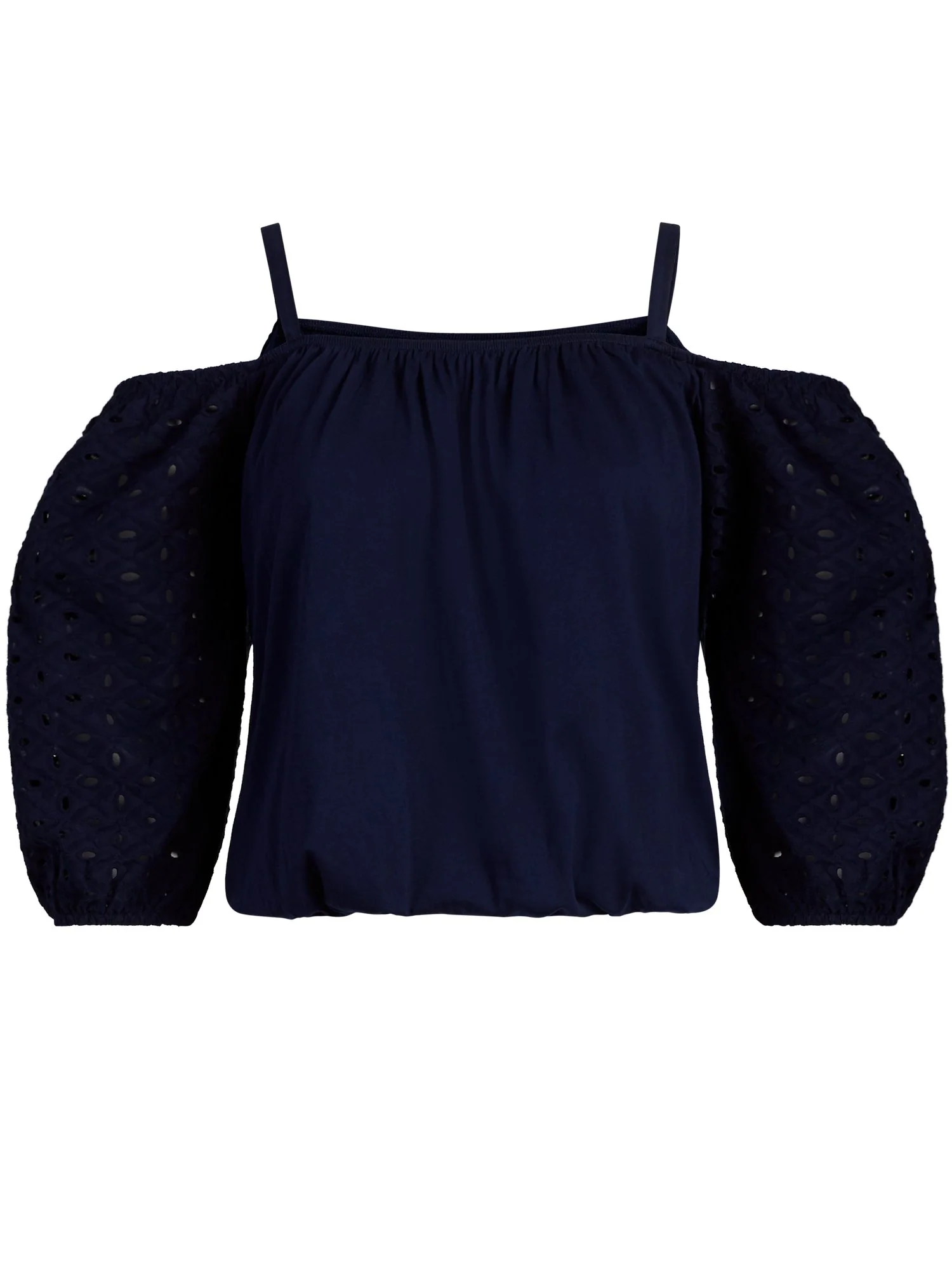 Eyelet Sleeve Off-The-Shoulder Top - Image 8