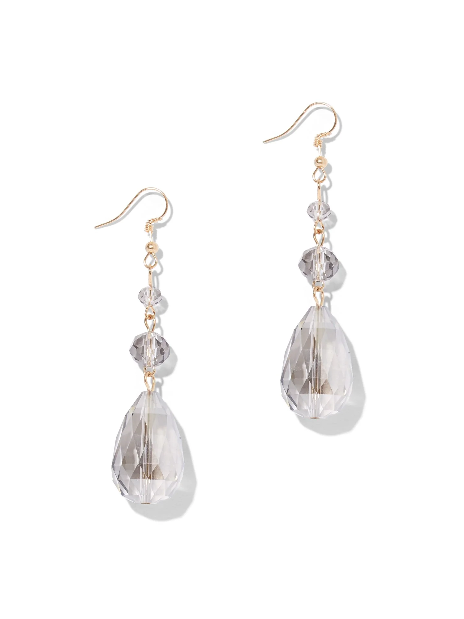 Faceted Faux-Stone Drop Earring