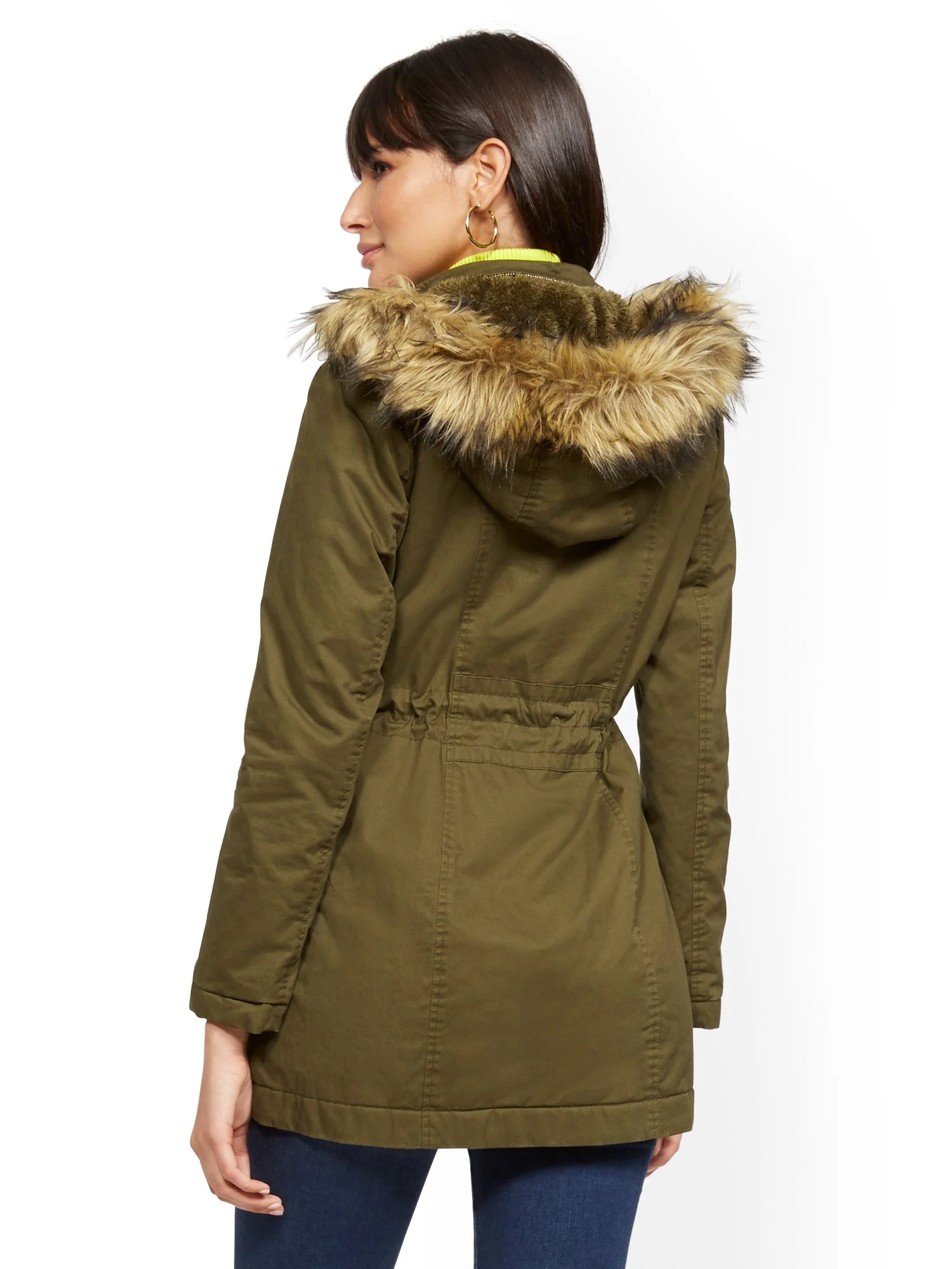Faux Fur-Trim Sherpa-Lined Cozy Anorak - Image 12