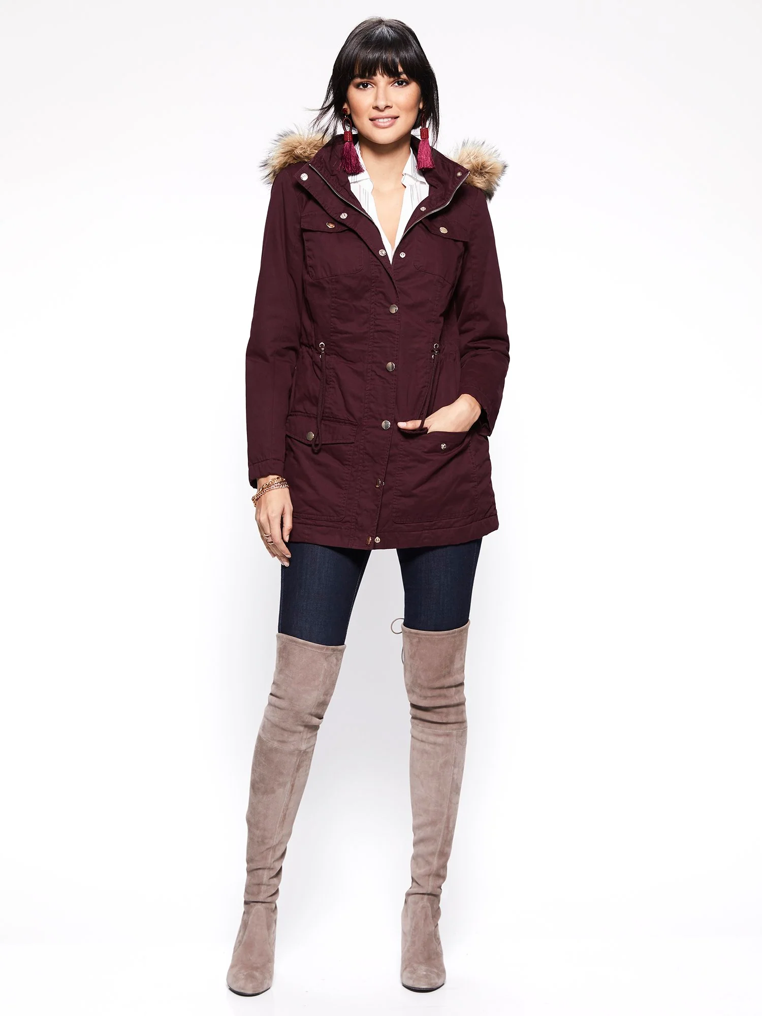 Faux Fur-Trim Sherpa-Lined Cozy Anorak - Image 23