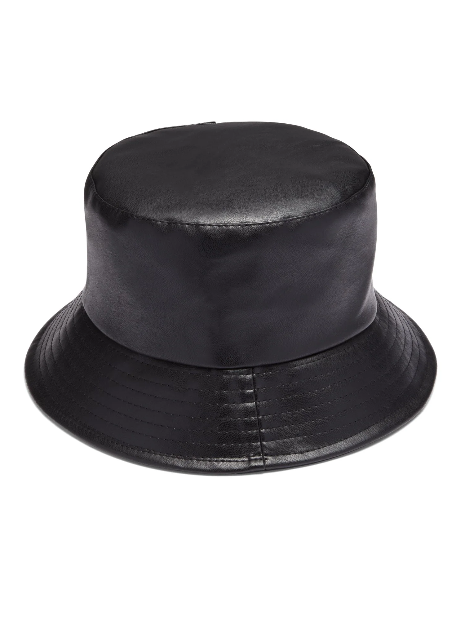 Faux-Leather Bucket Hat - Image 2