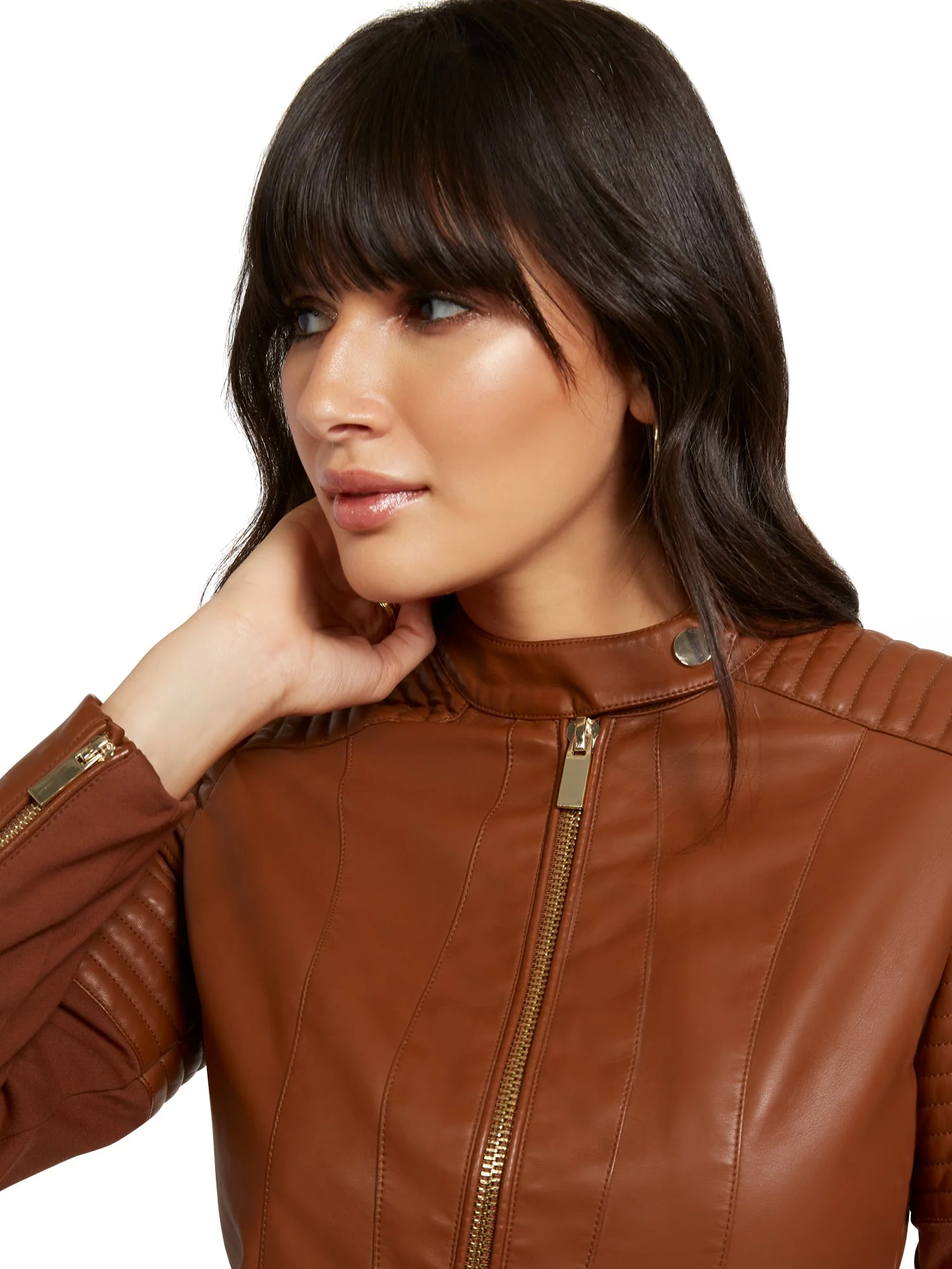 Faux-Leather Moto Jacket - Image 13