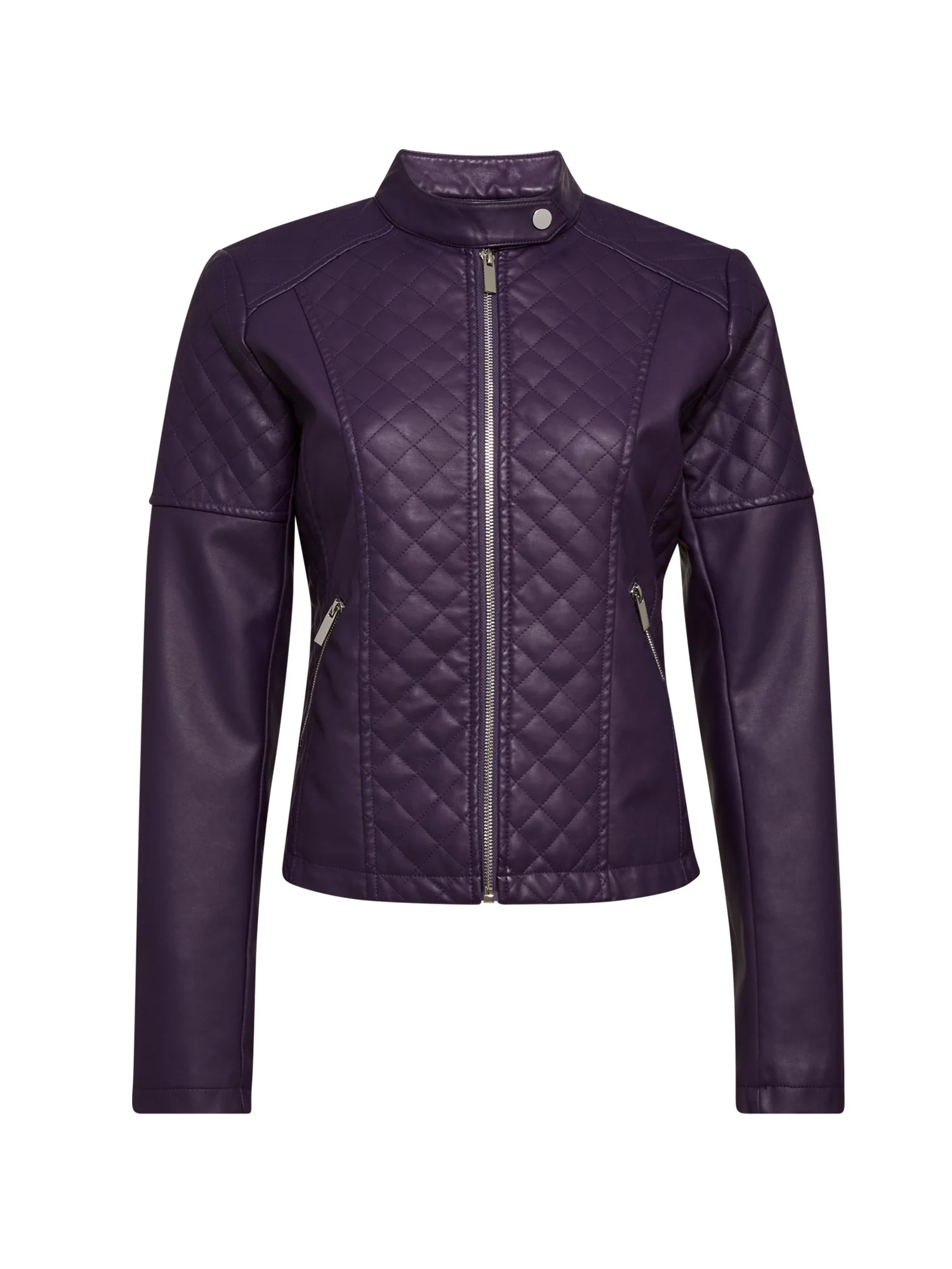 Faux-Leather Quilted Jacket - Image 19
