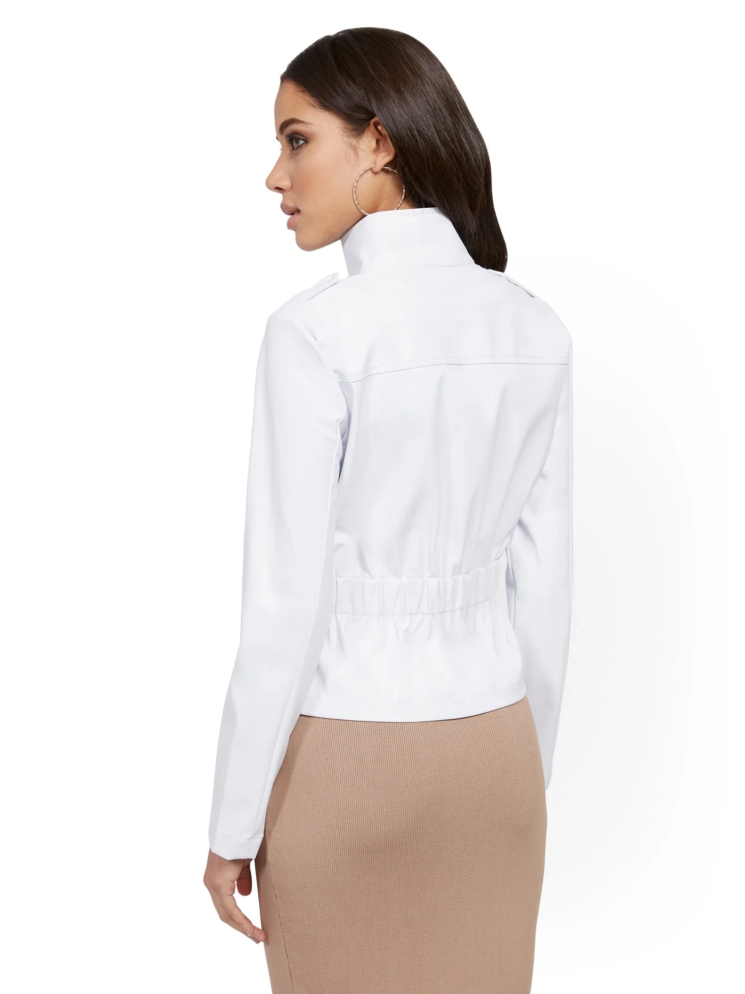 Faux-Leather Safari Jacket - Image 3