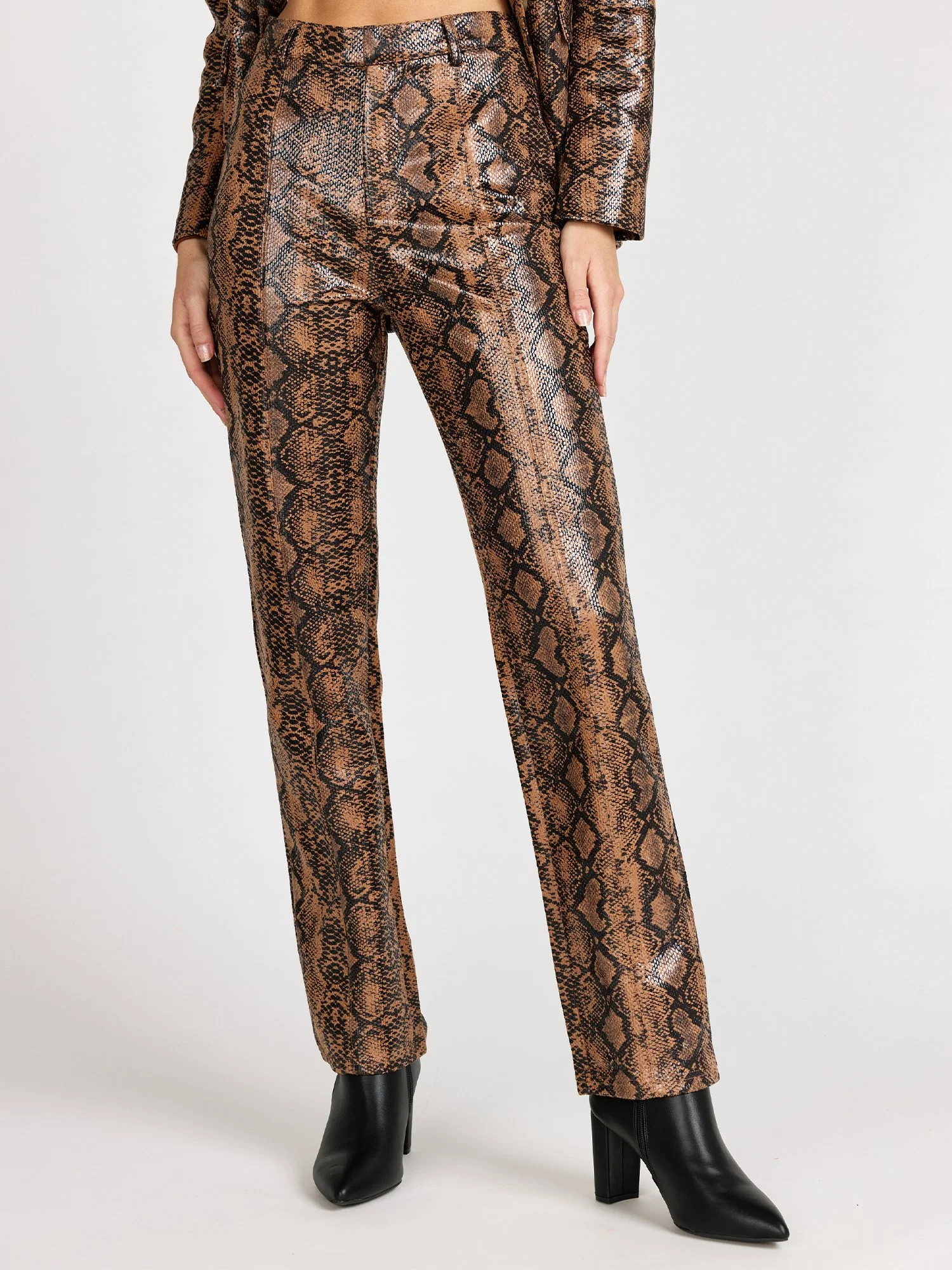 Luxy USA Faux Leather Snake Print Pant - Brands We Love