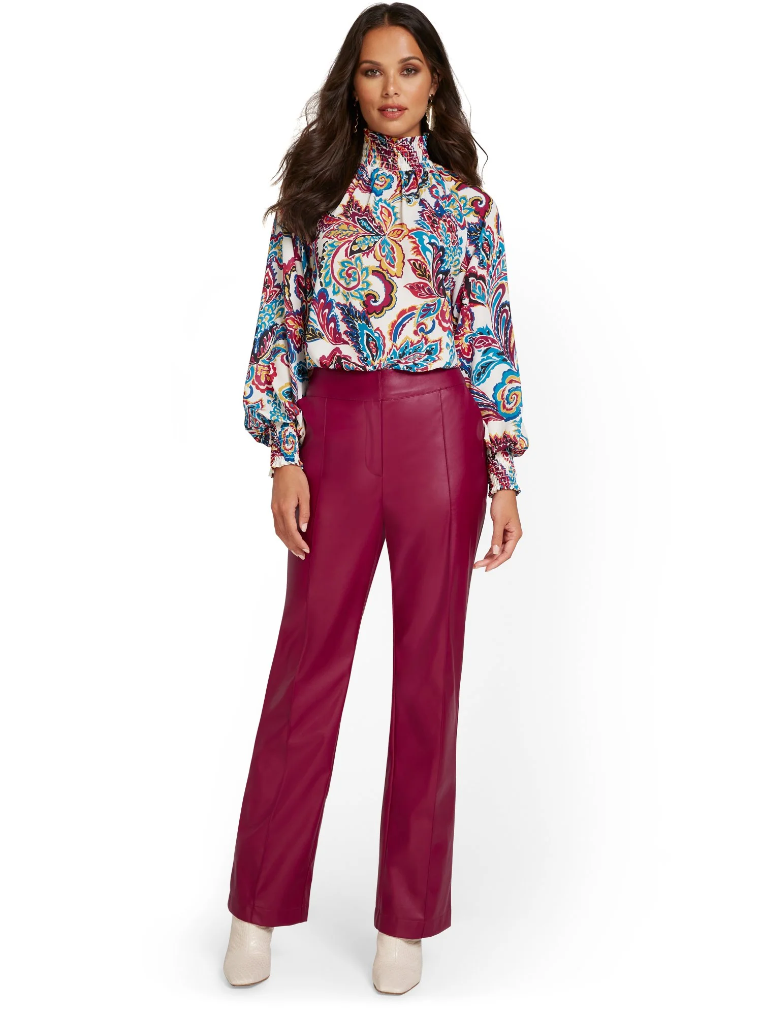 Faux-Leather Straight-Leg Pant - Image 4