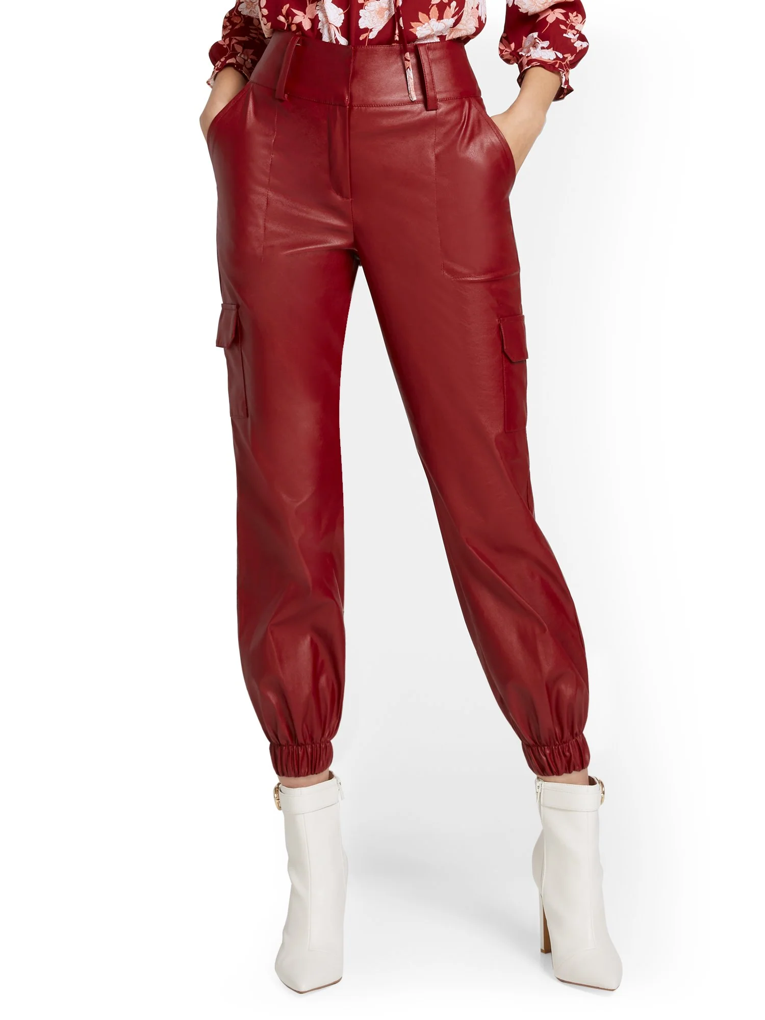 Faux-Leather Utility Jogger Pant - Image 7