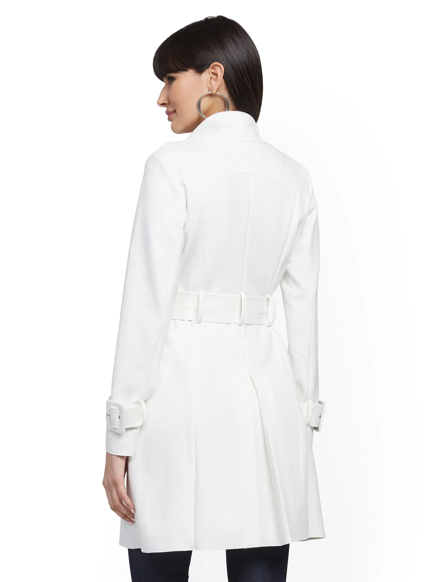 Faux-Suede Belted Trenchcoat - Image 3