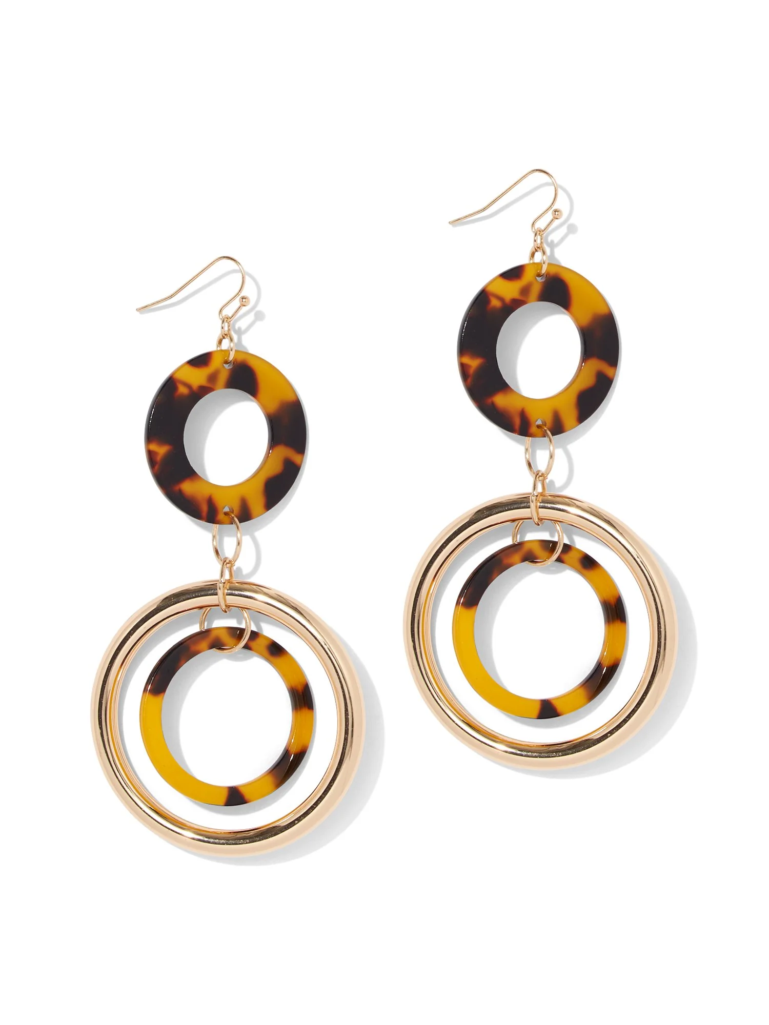 Faux-Tortoise Orbital Drop Earring