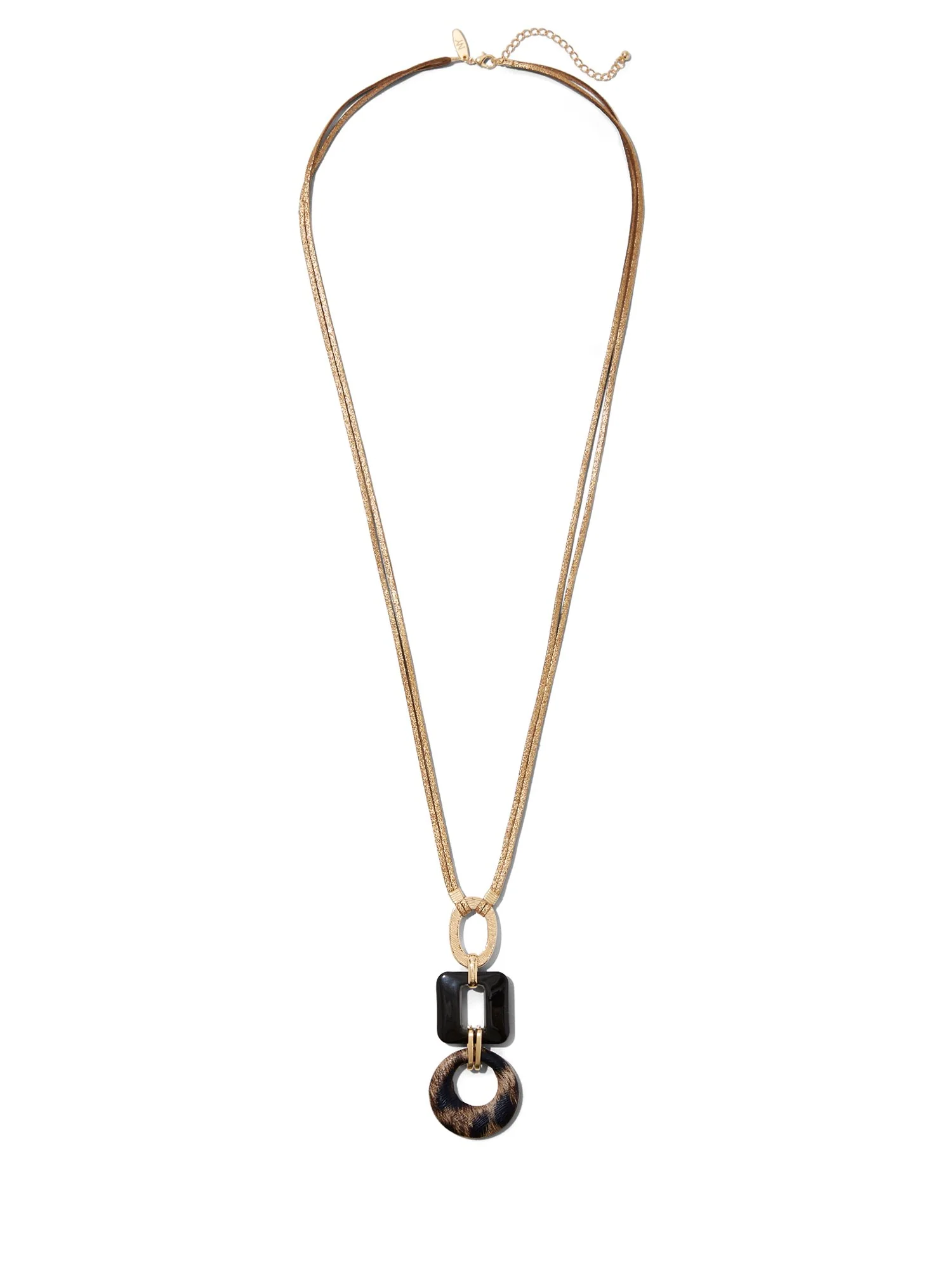 Faux-Tortoise Pendant Necklace