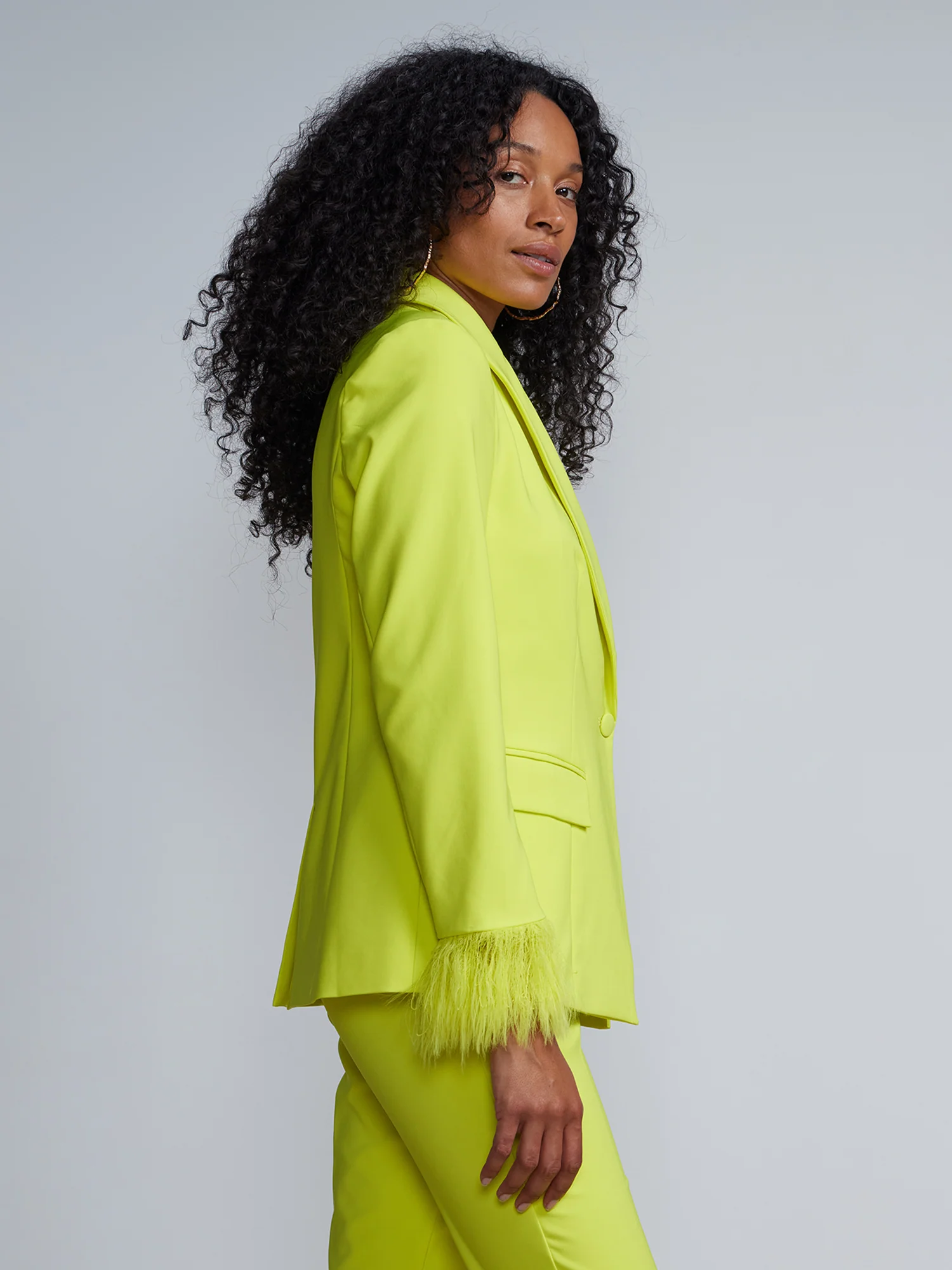 Feather Trim Blazer - Image 2
