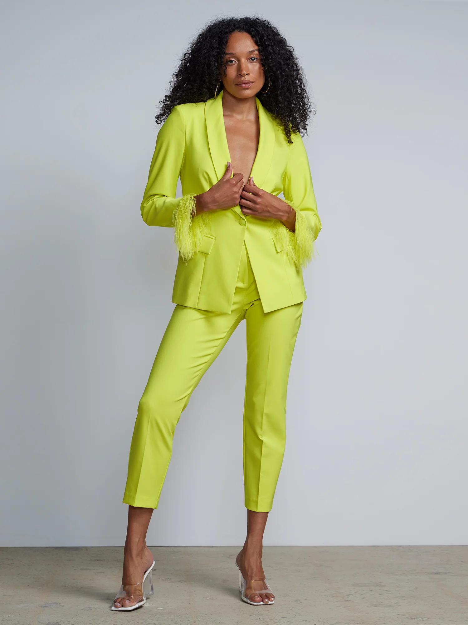Feather Trim Blazer - Image 4