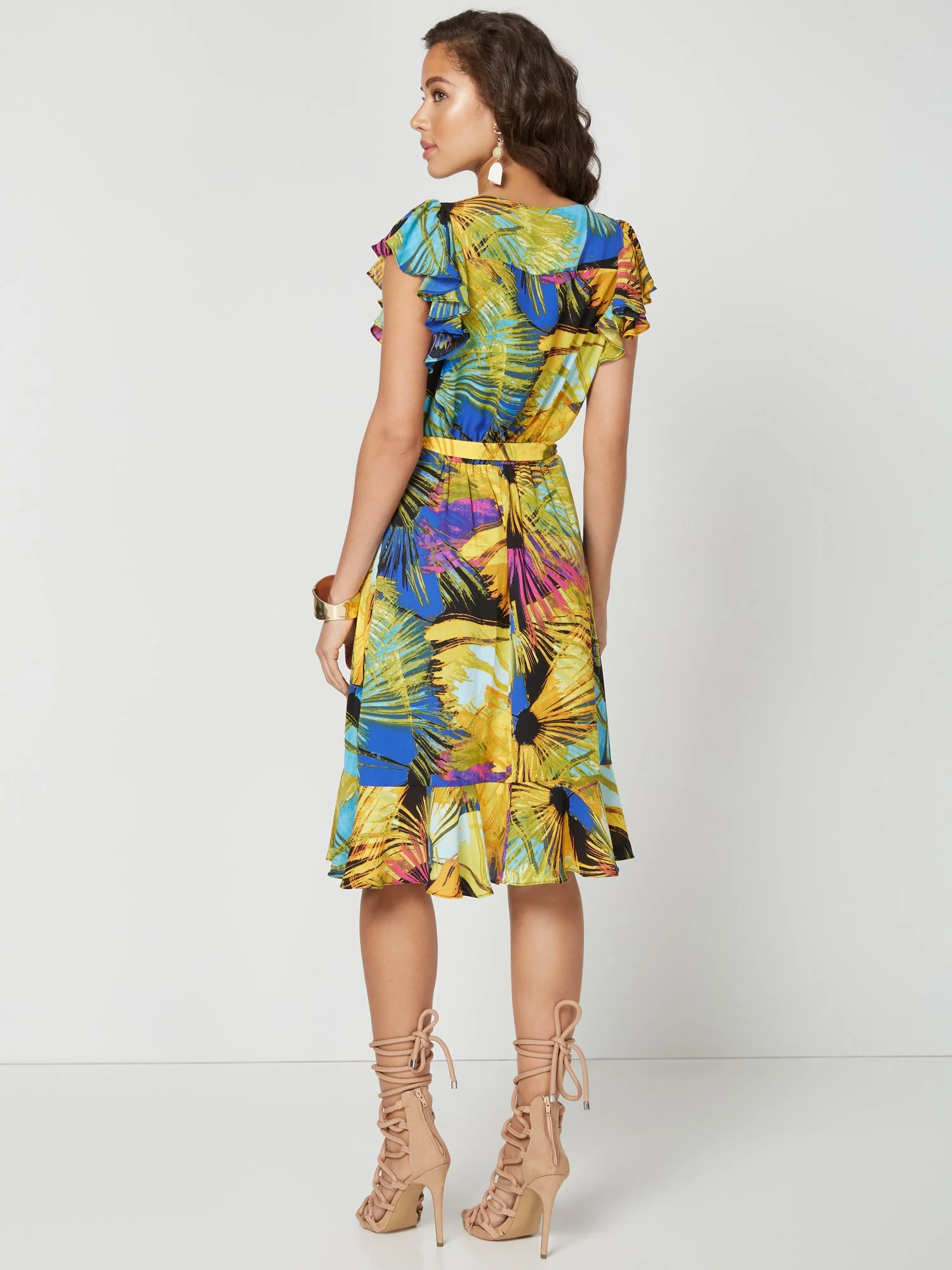 Firework-Print Wrap Dress - Image 3