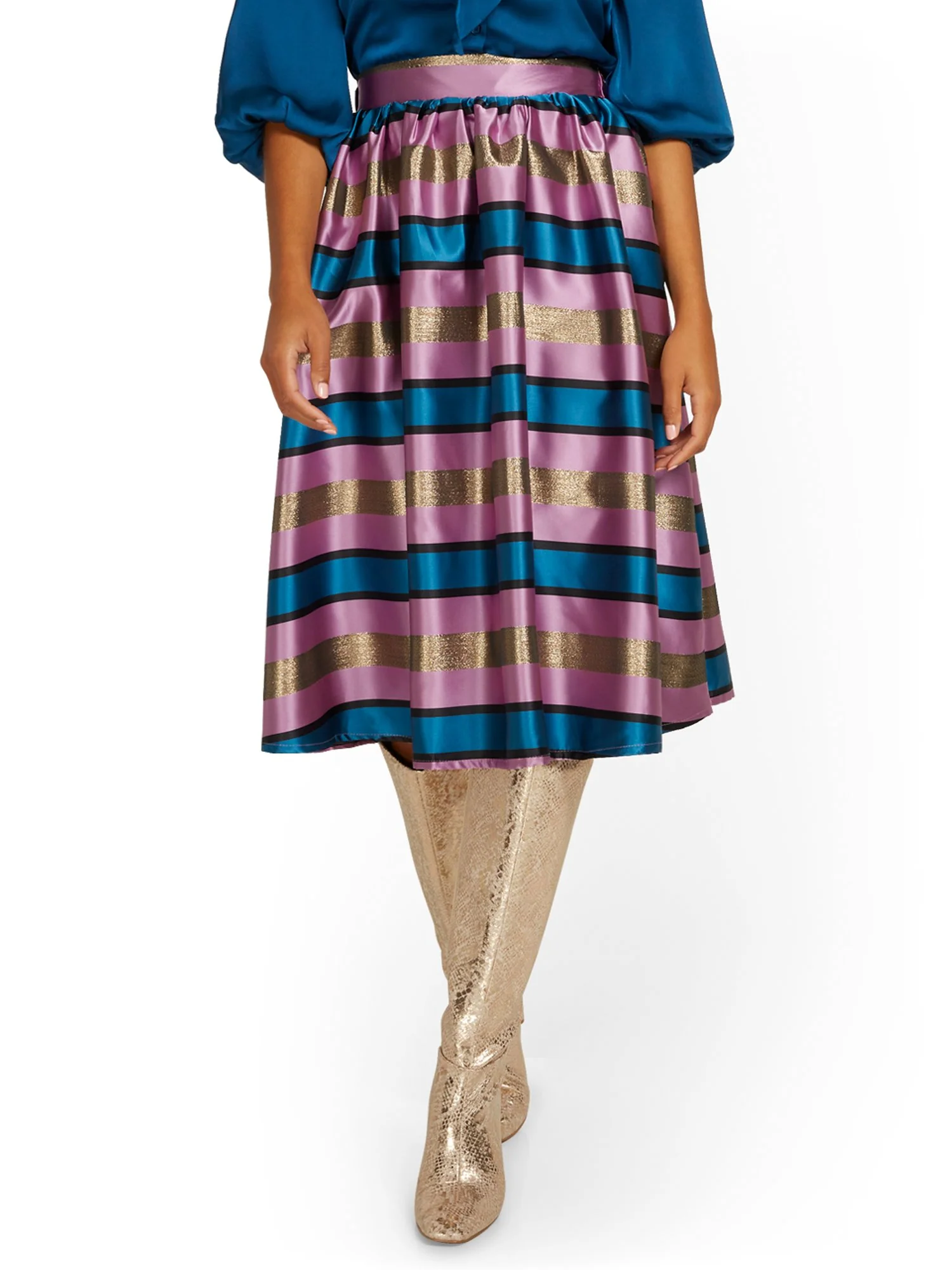 Flare Jacquard Skirt - Image 2