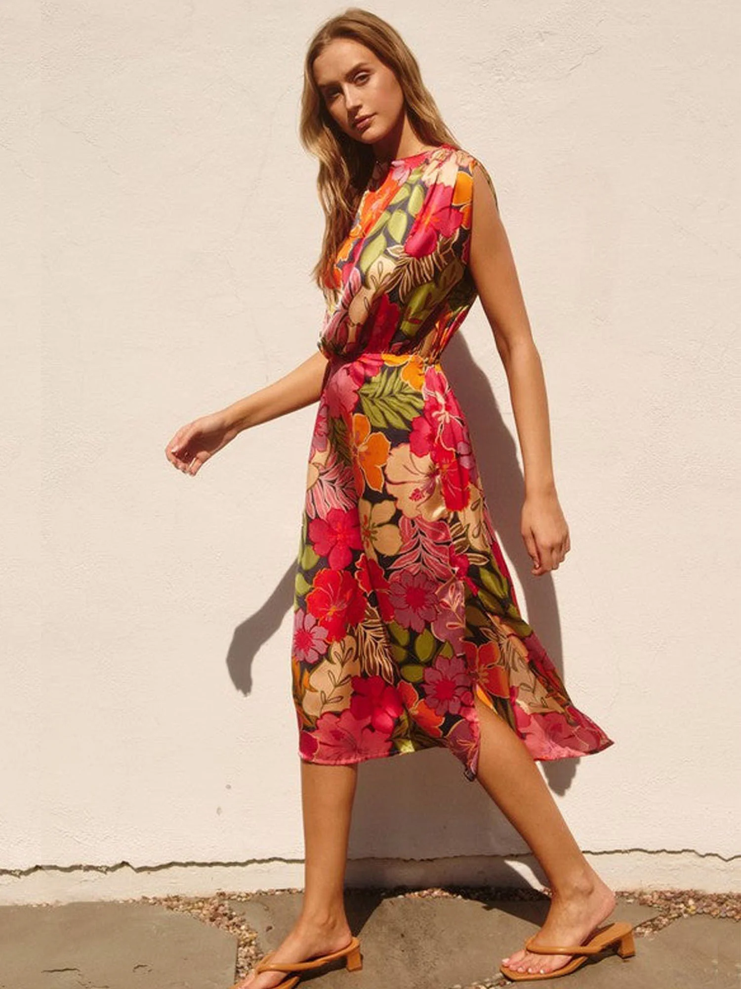 Dress Forum Floral Blouson Midi Dress - Brands We Love - Image 2