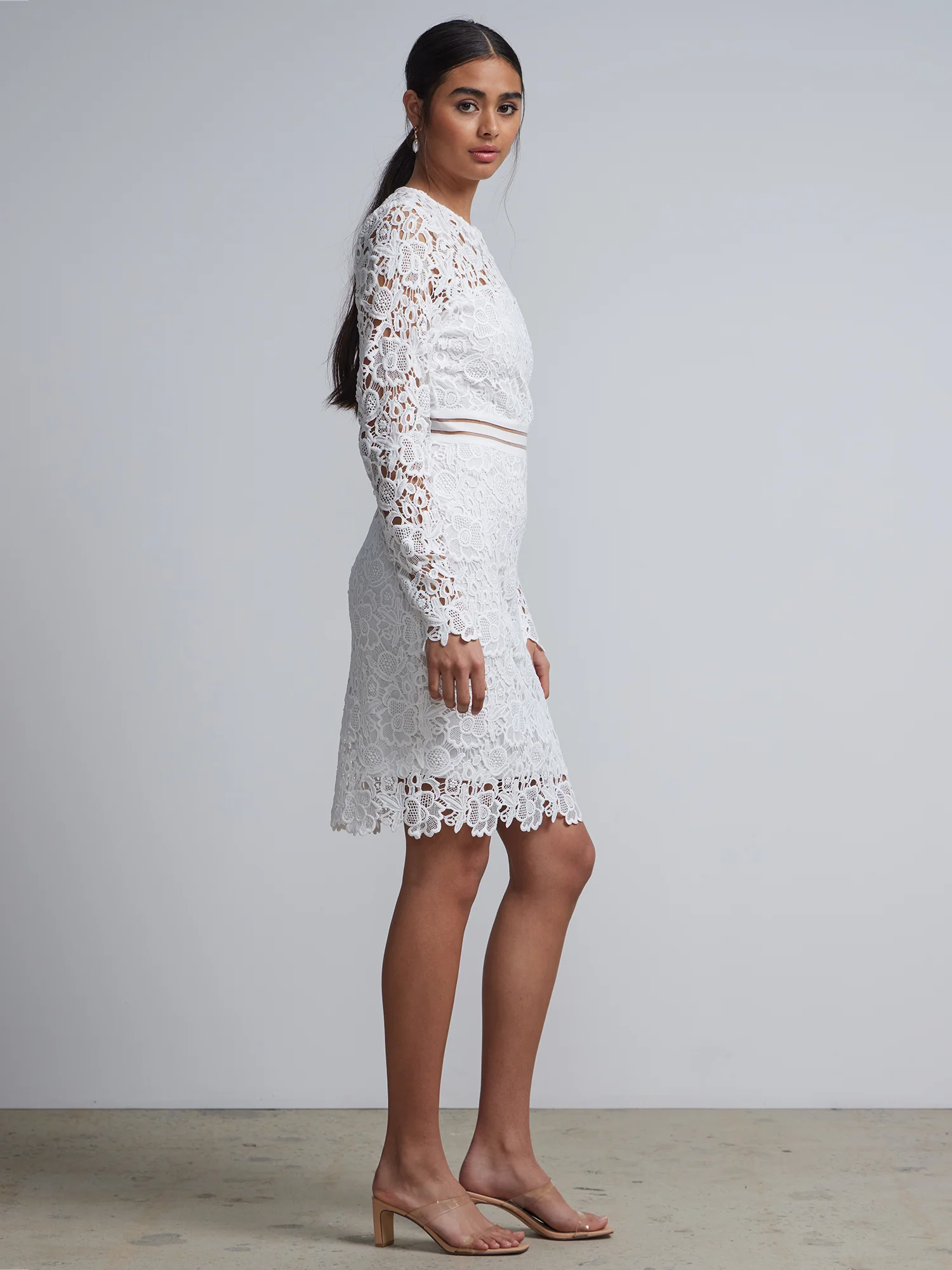 Floral-Lace Sheath Dress - Image 2