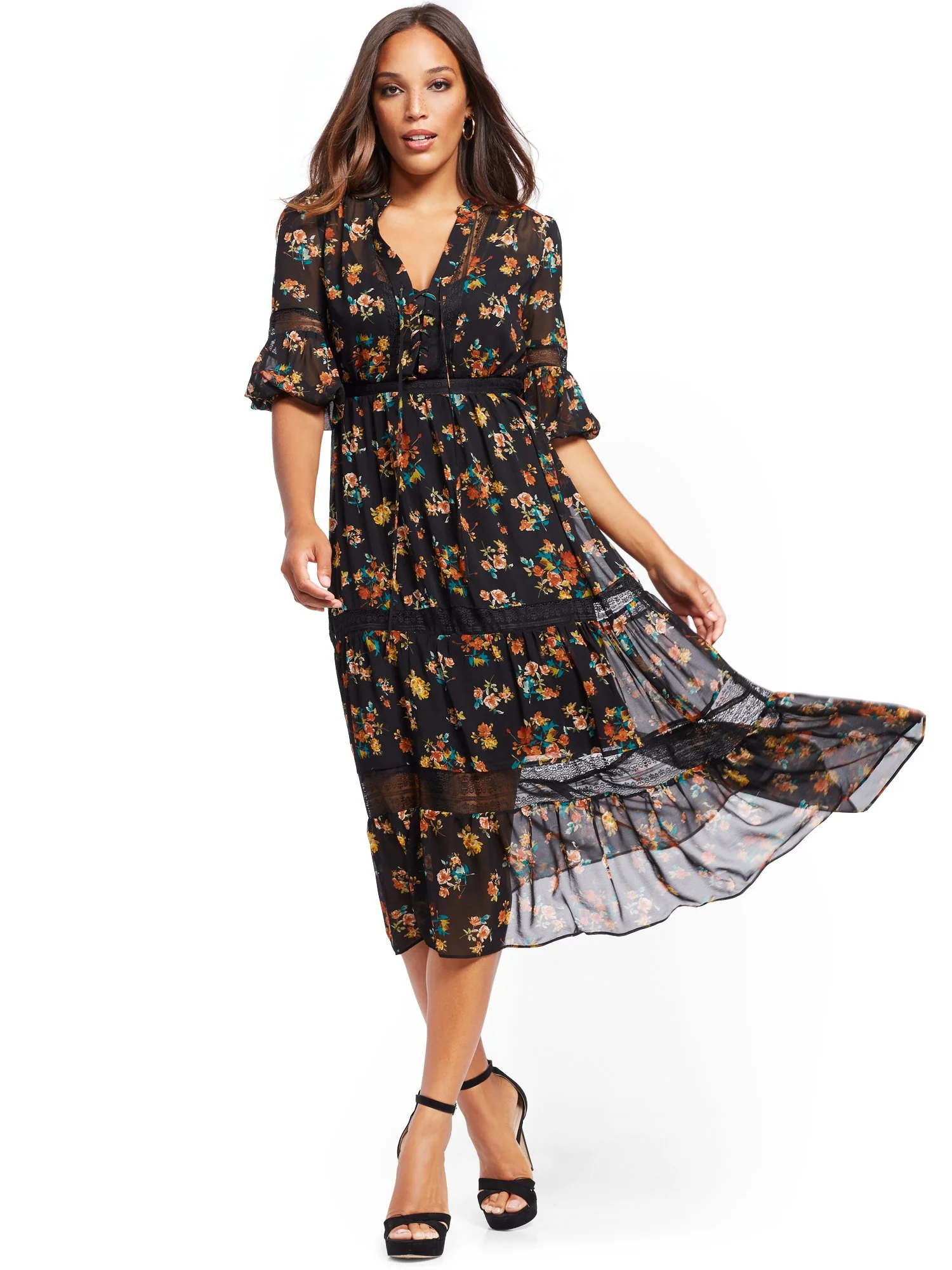 Floral Midi Dress - Image 2