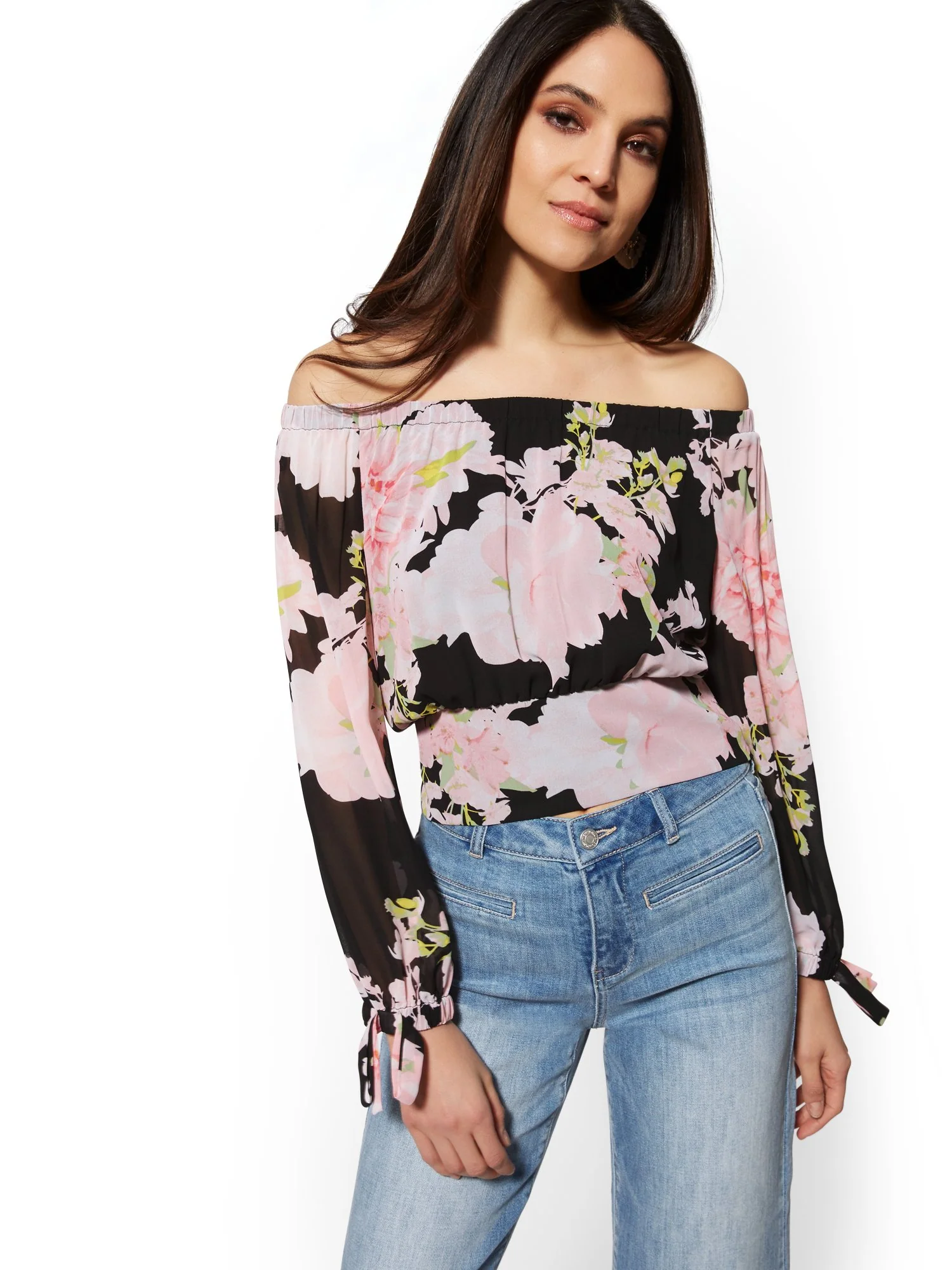 Floral Off-The-Shoulder Blouse - Image 2