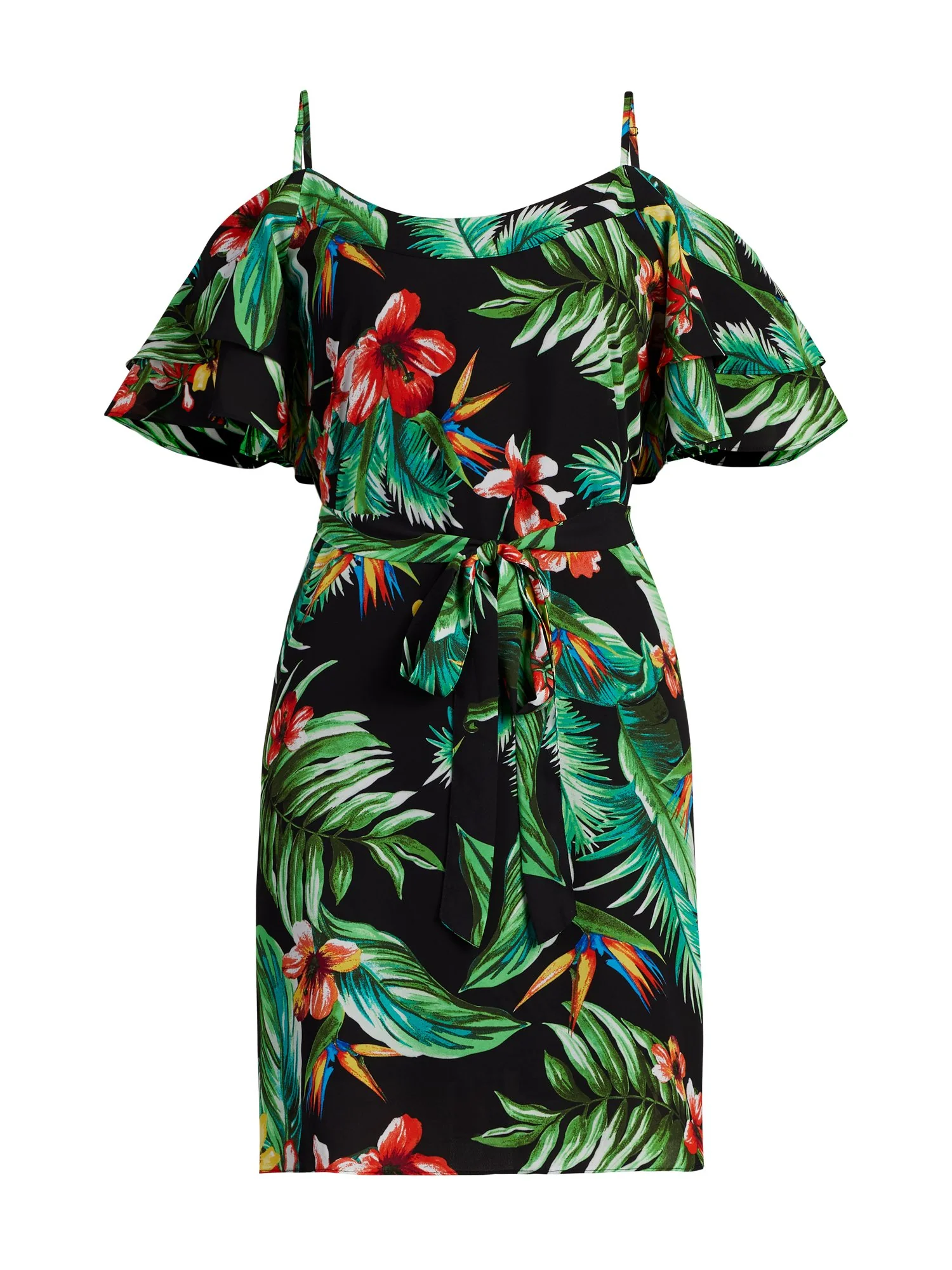 Floral Print Cold Shoulder Dress - Image 2