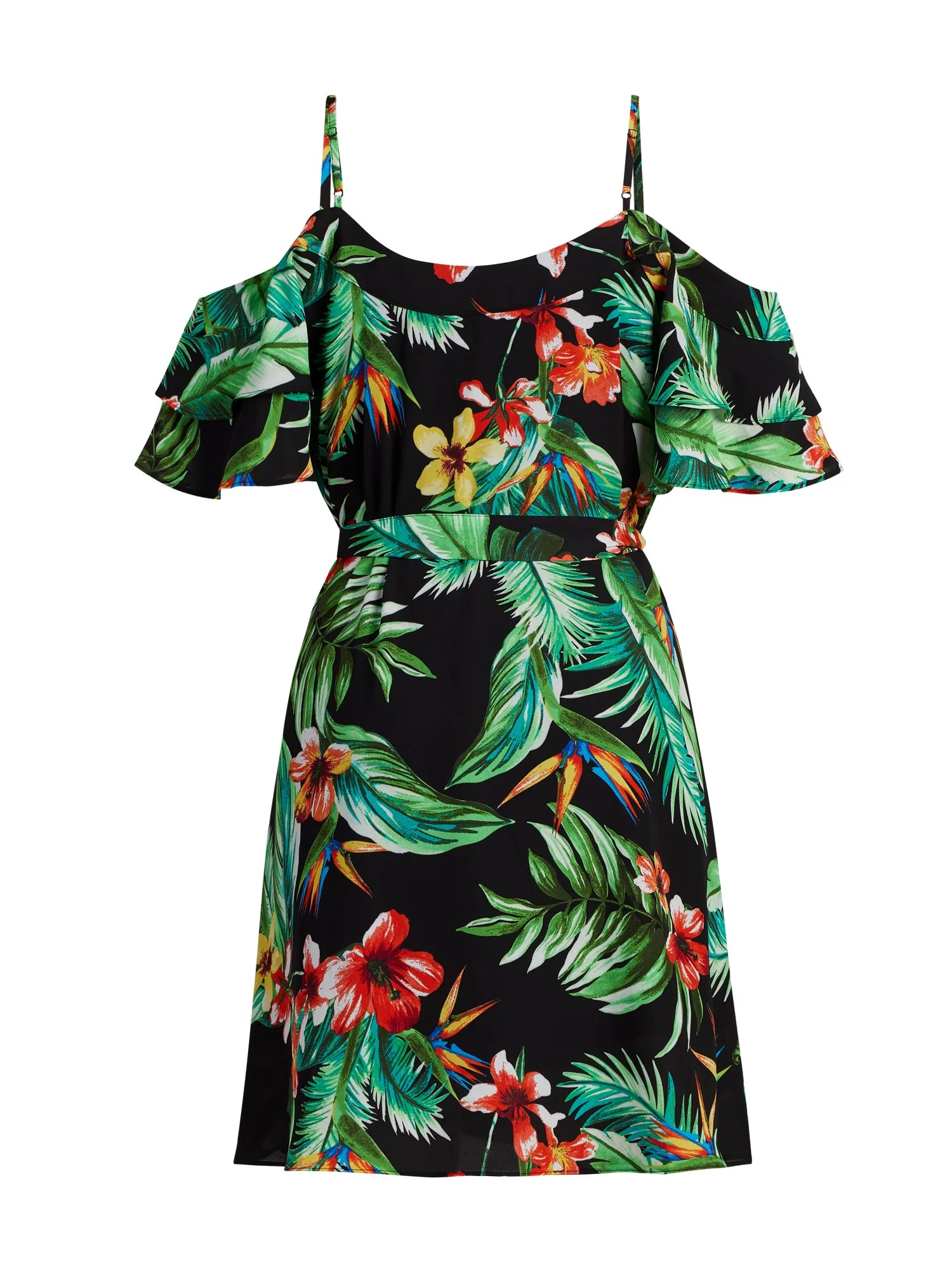 Floral Print Cold Shoulder Dress - Image 3