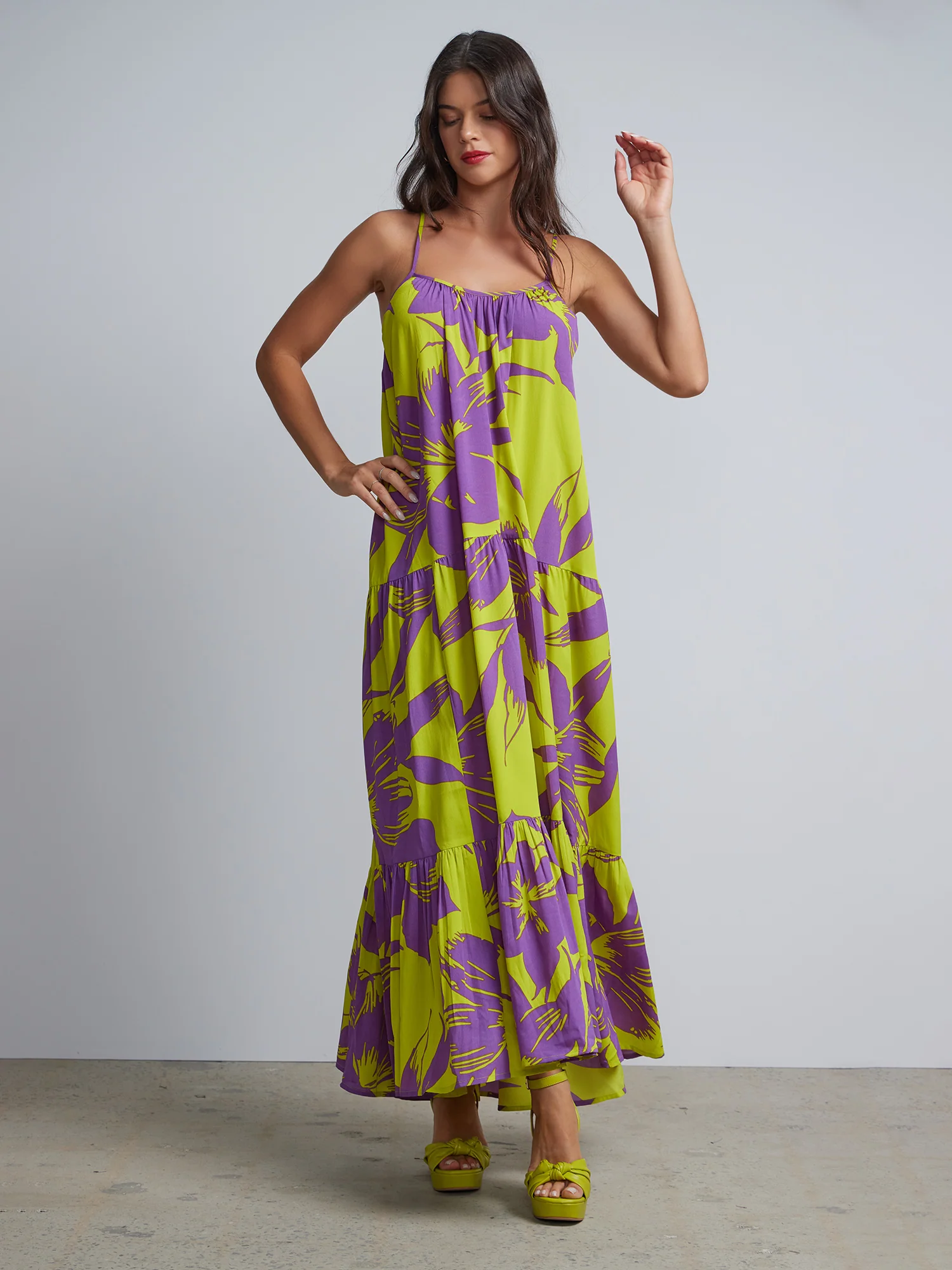 Floral-Print Maxi Dress