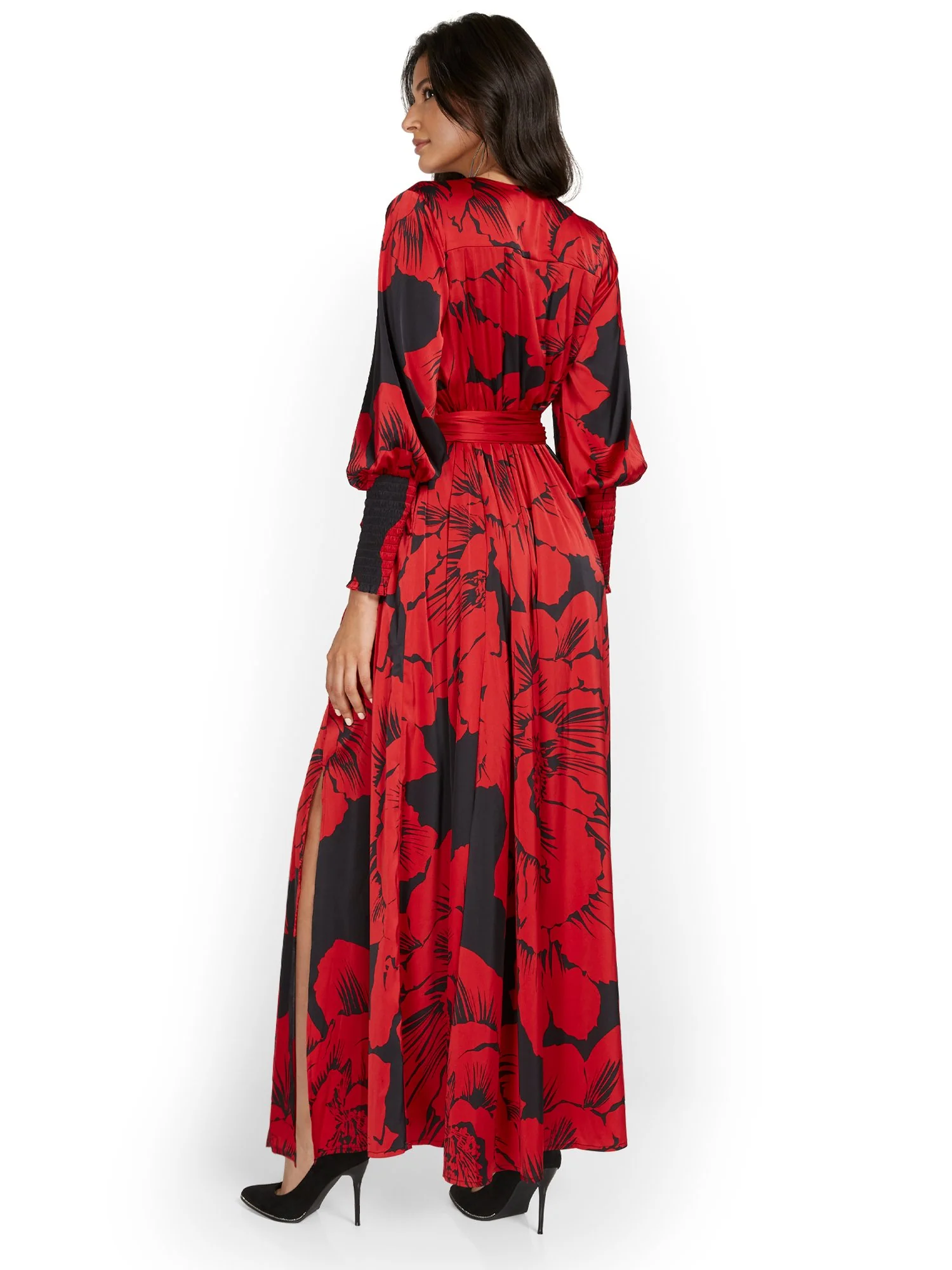 Floral-Print Maxi Wrap Dress - Image 3