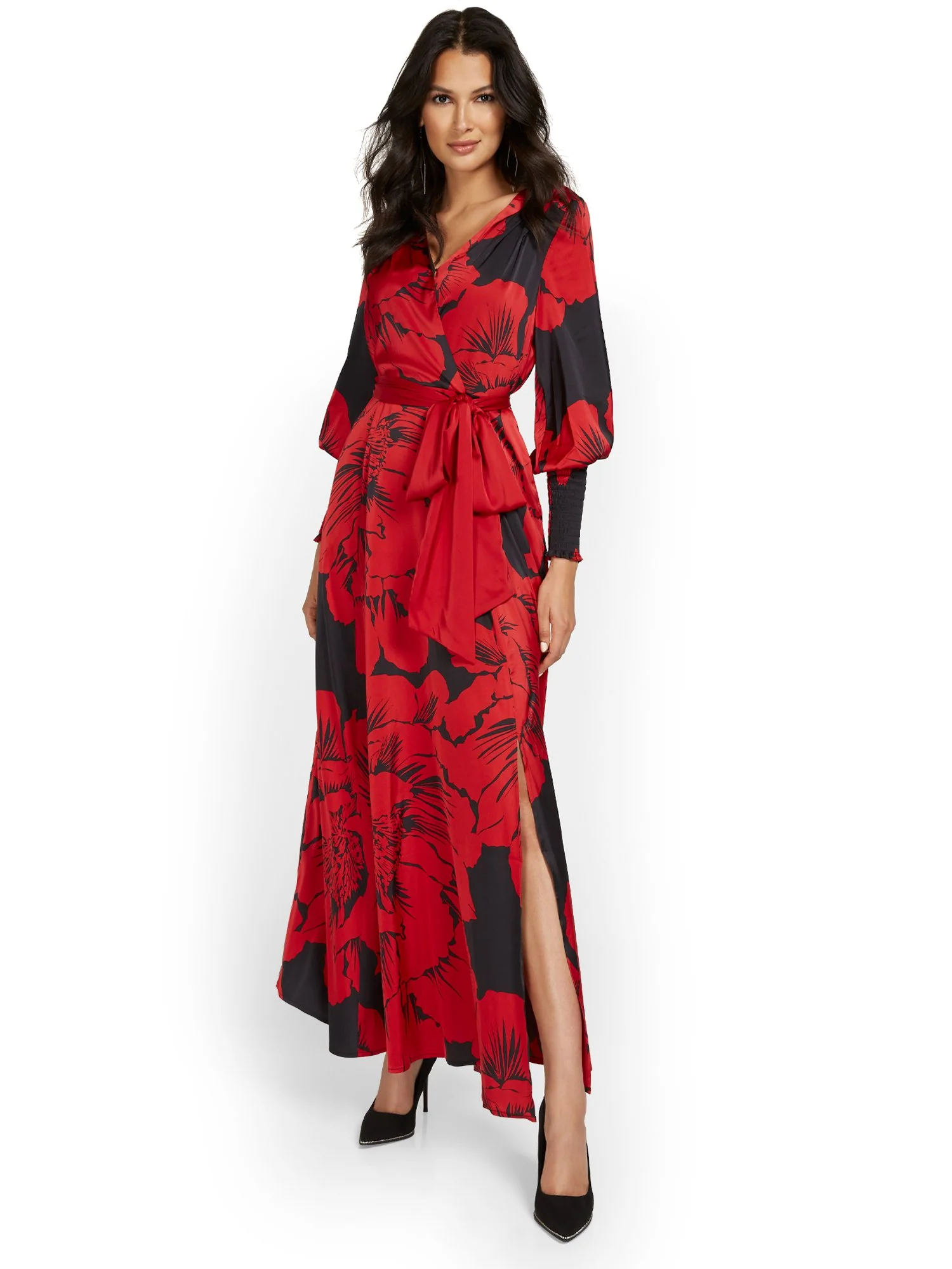 Floral-Print Maxi Wrap Dress - Image 4