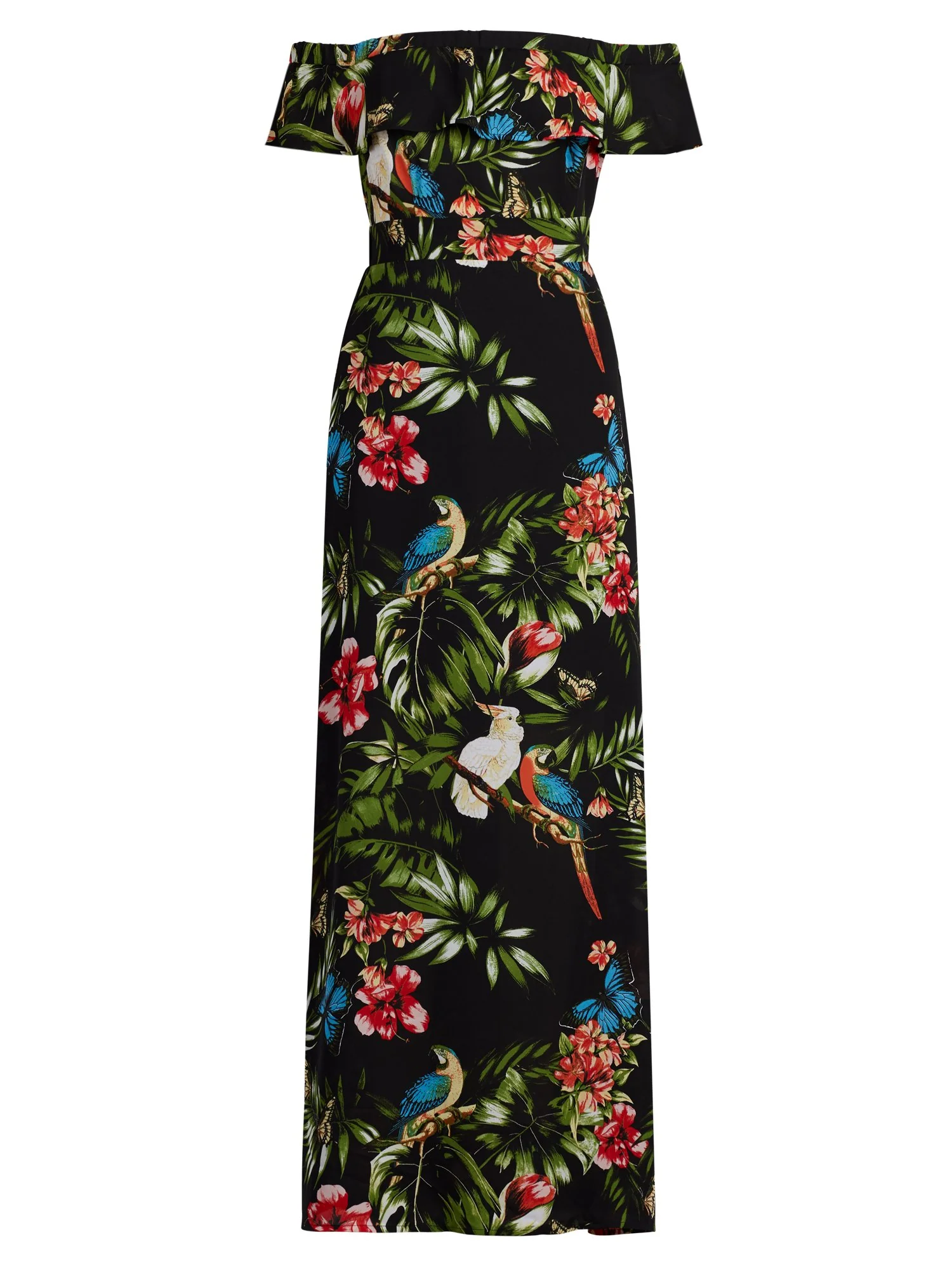 Floral Print Off-Shoulder Maxi Dress - Image 2