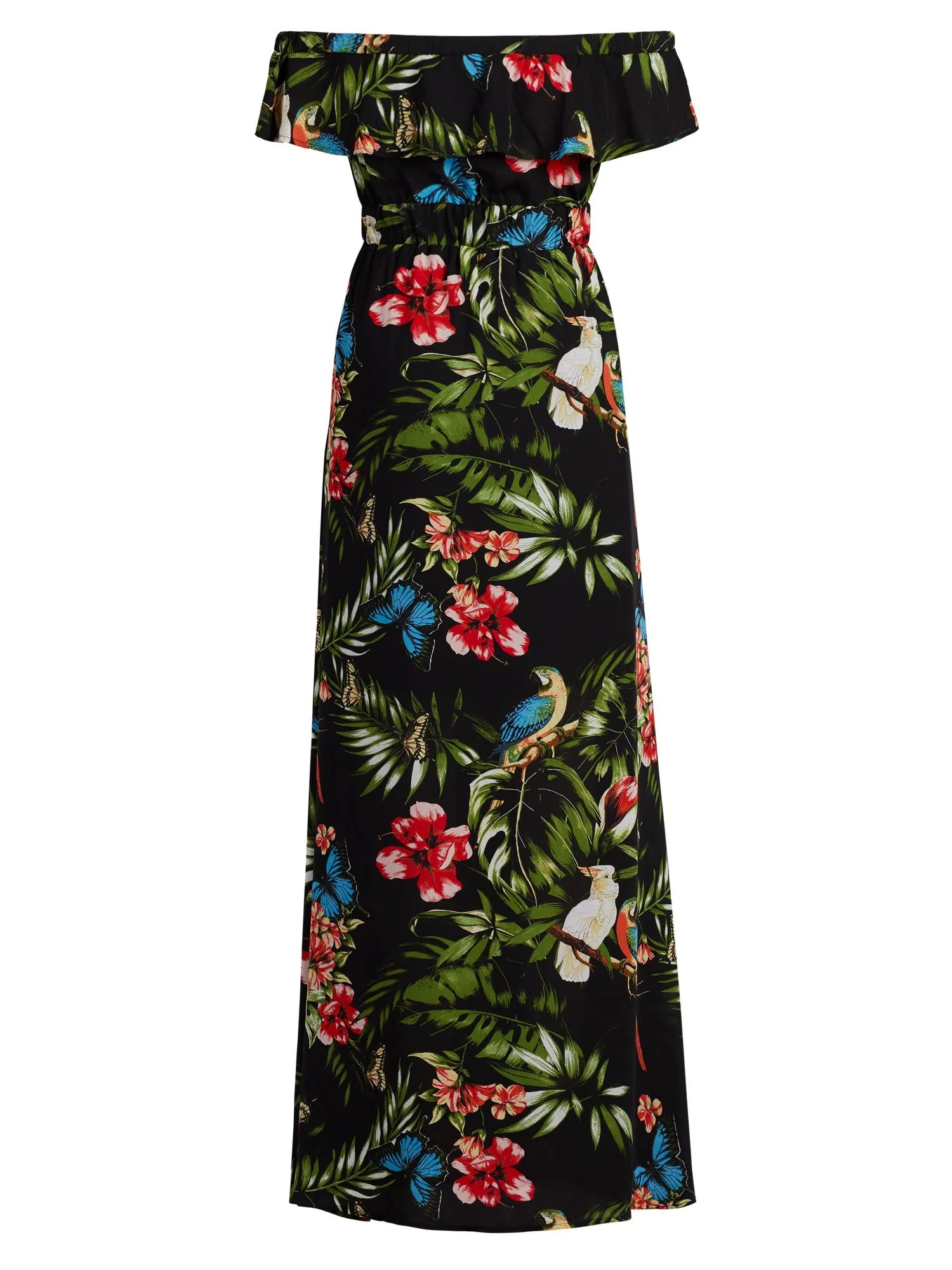 Floral Print Off-Shoulder Maxi Dress - Image 3