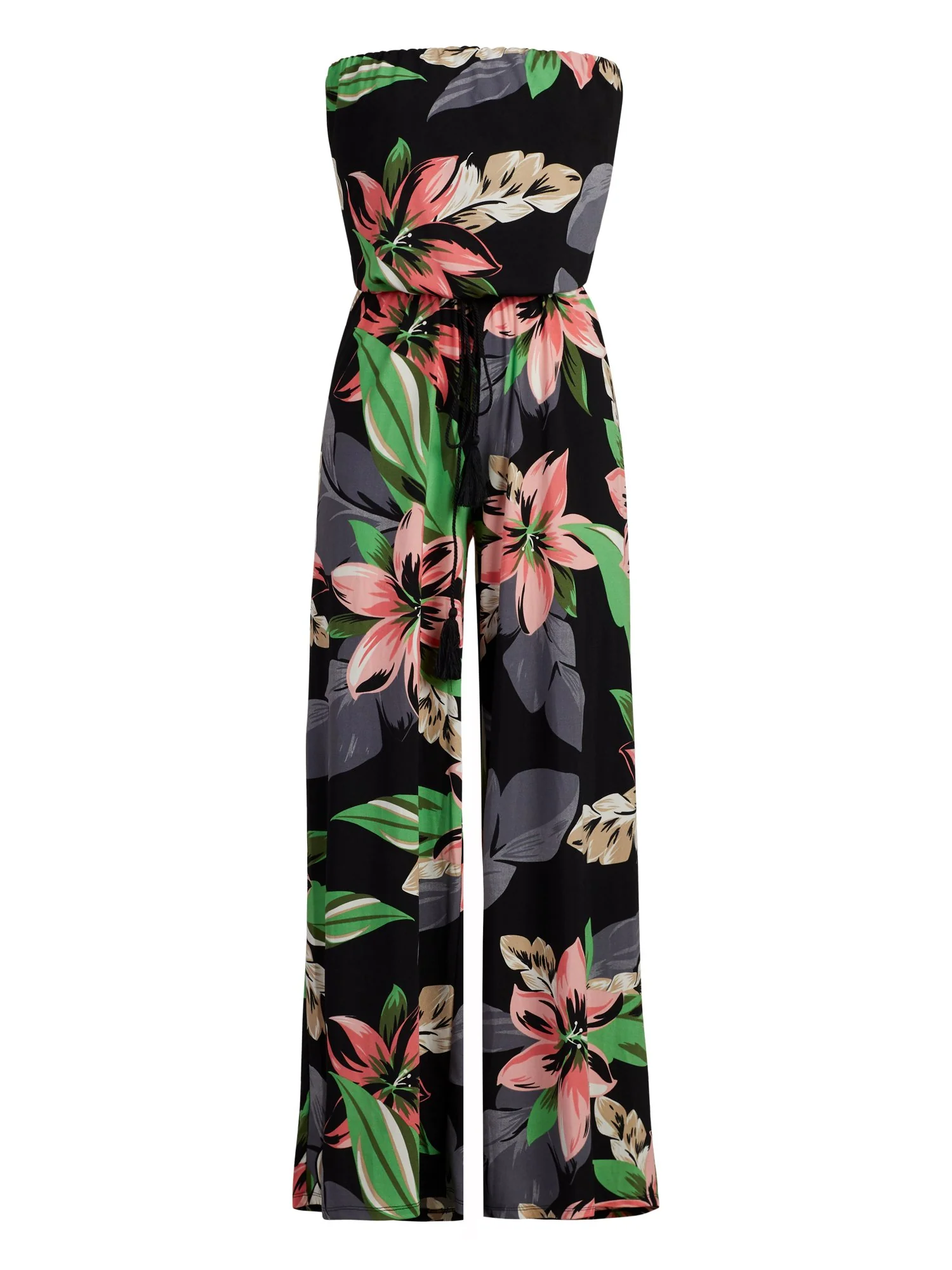 Floral Print Strapless Jumpsuit - Image 2