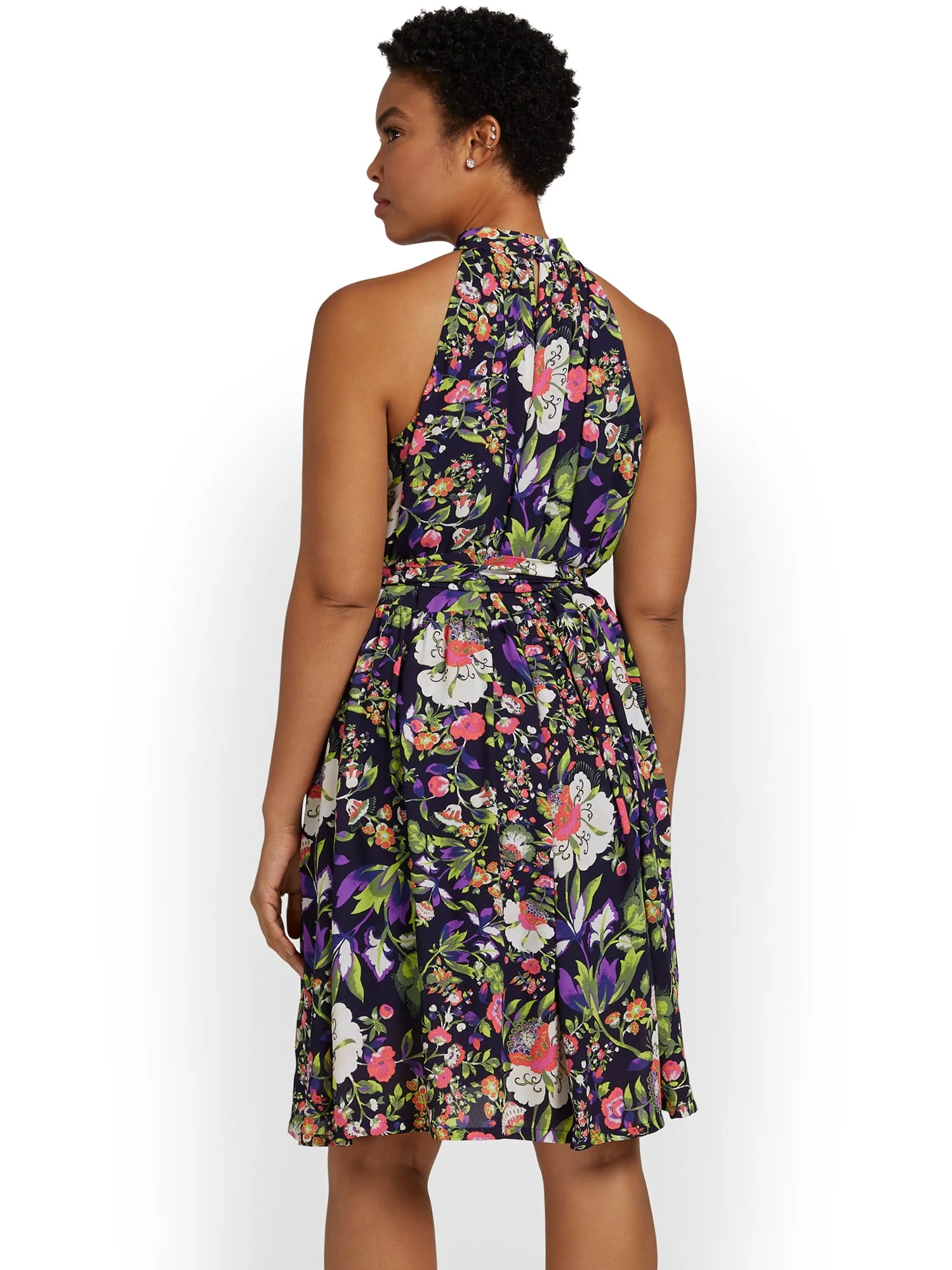 Floral-Print Tie-Waist Dress - Image 3