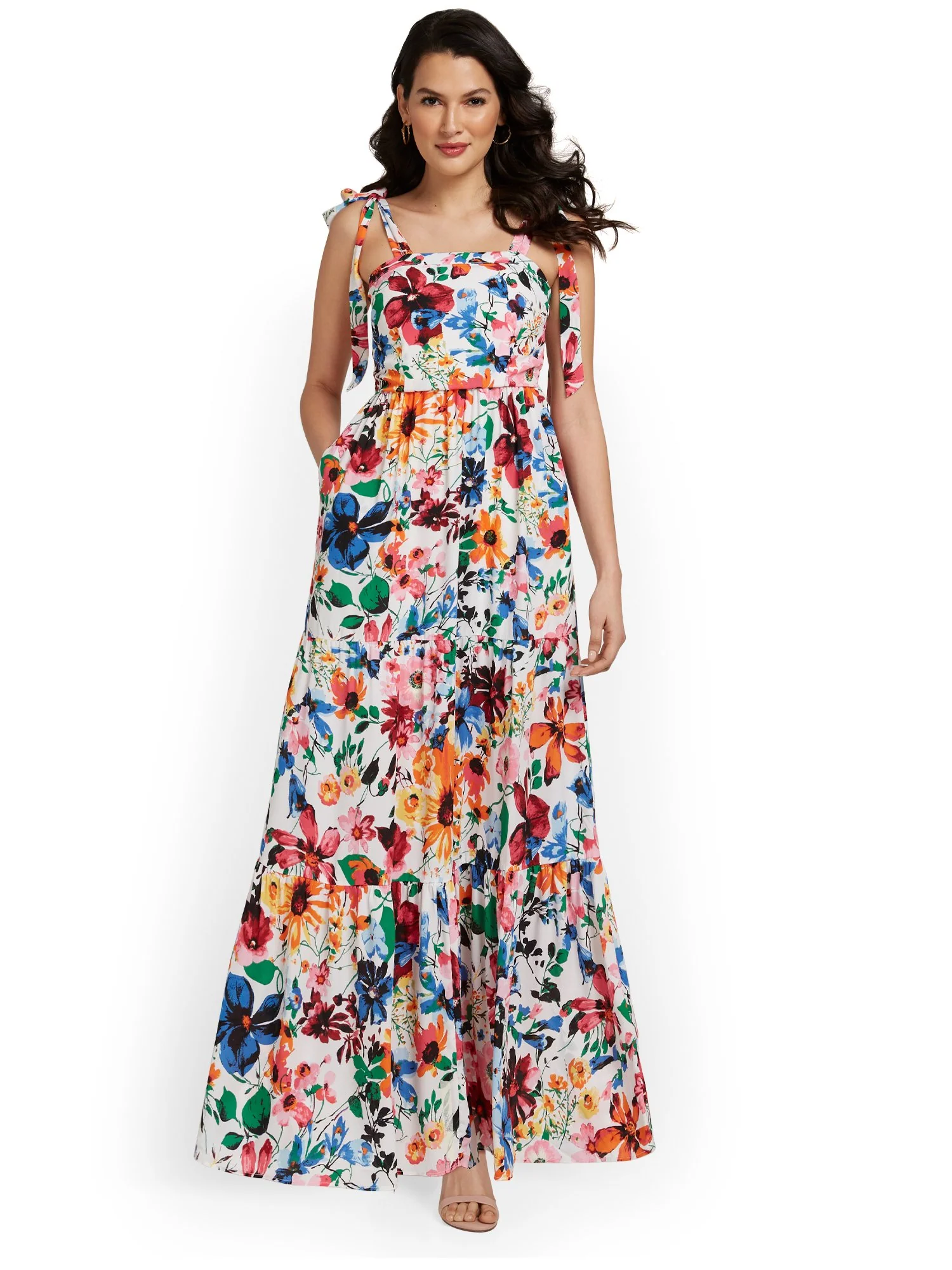 Floral-Print Tiered Maxi Dress - Image 2