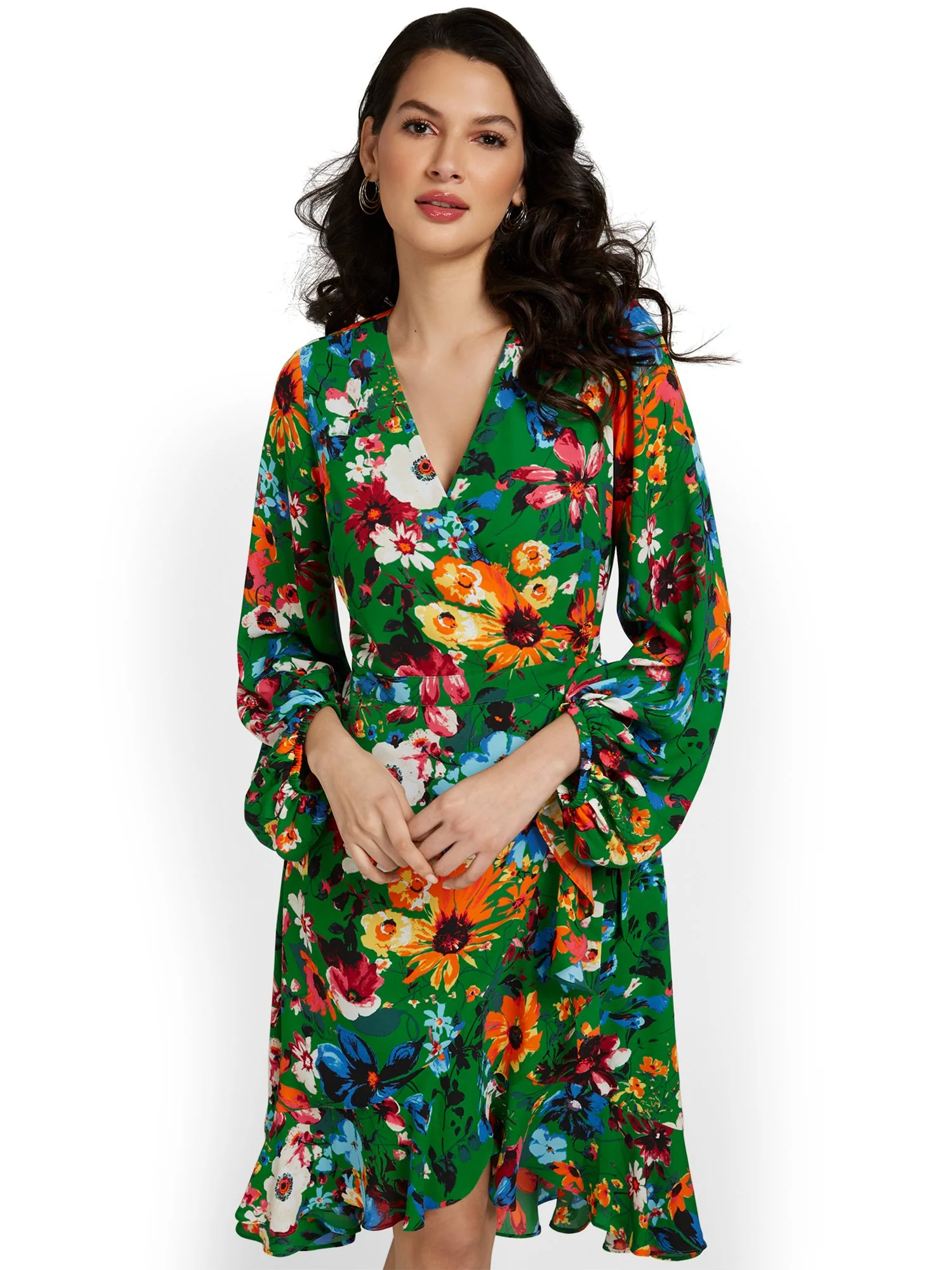 Floral-Print Wrap Dress - Image 2