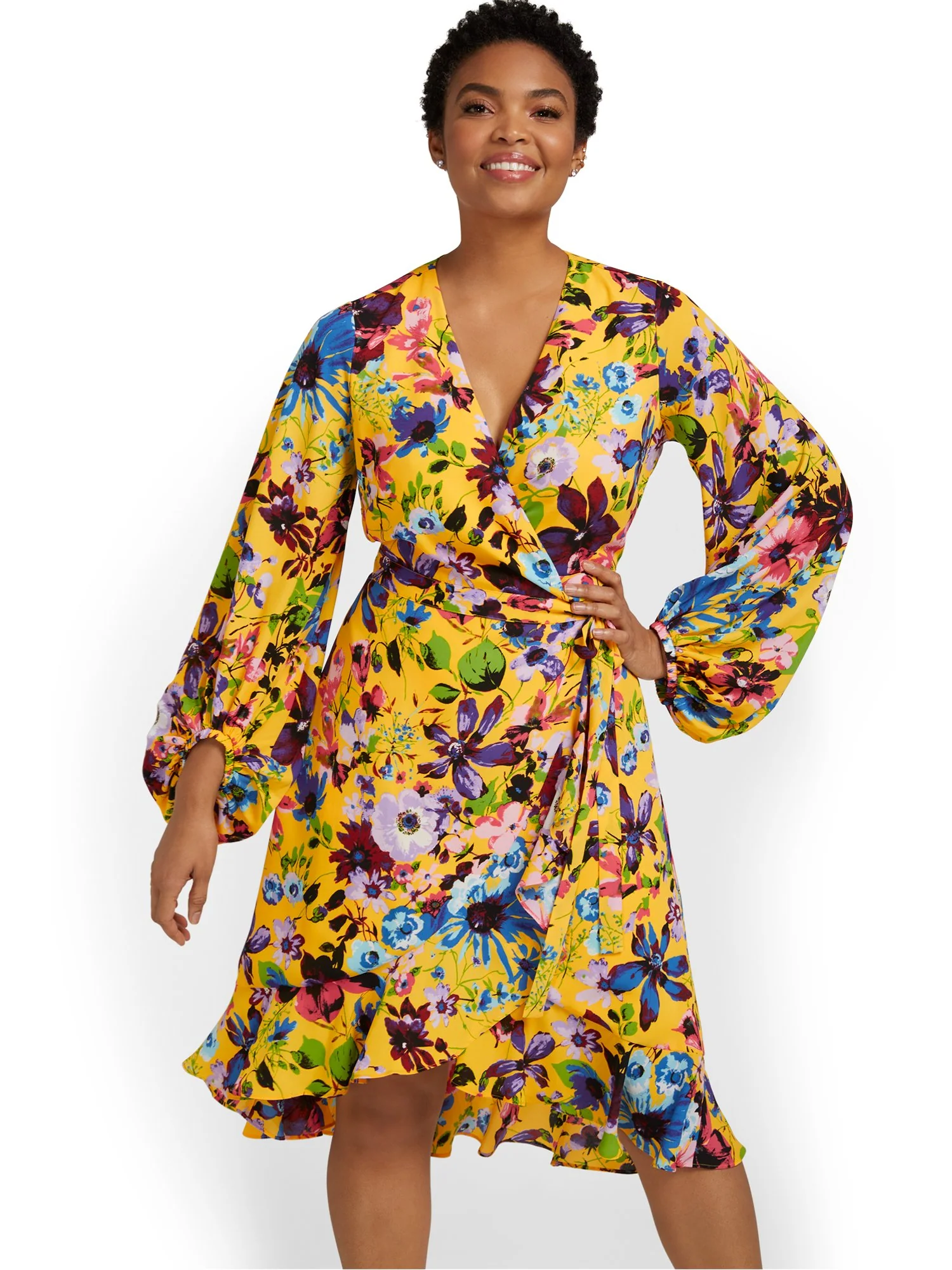 Floral-Print Wrap Dress - Image 6