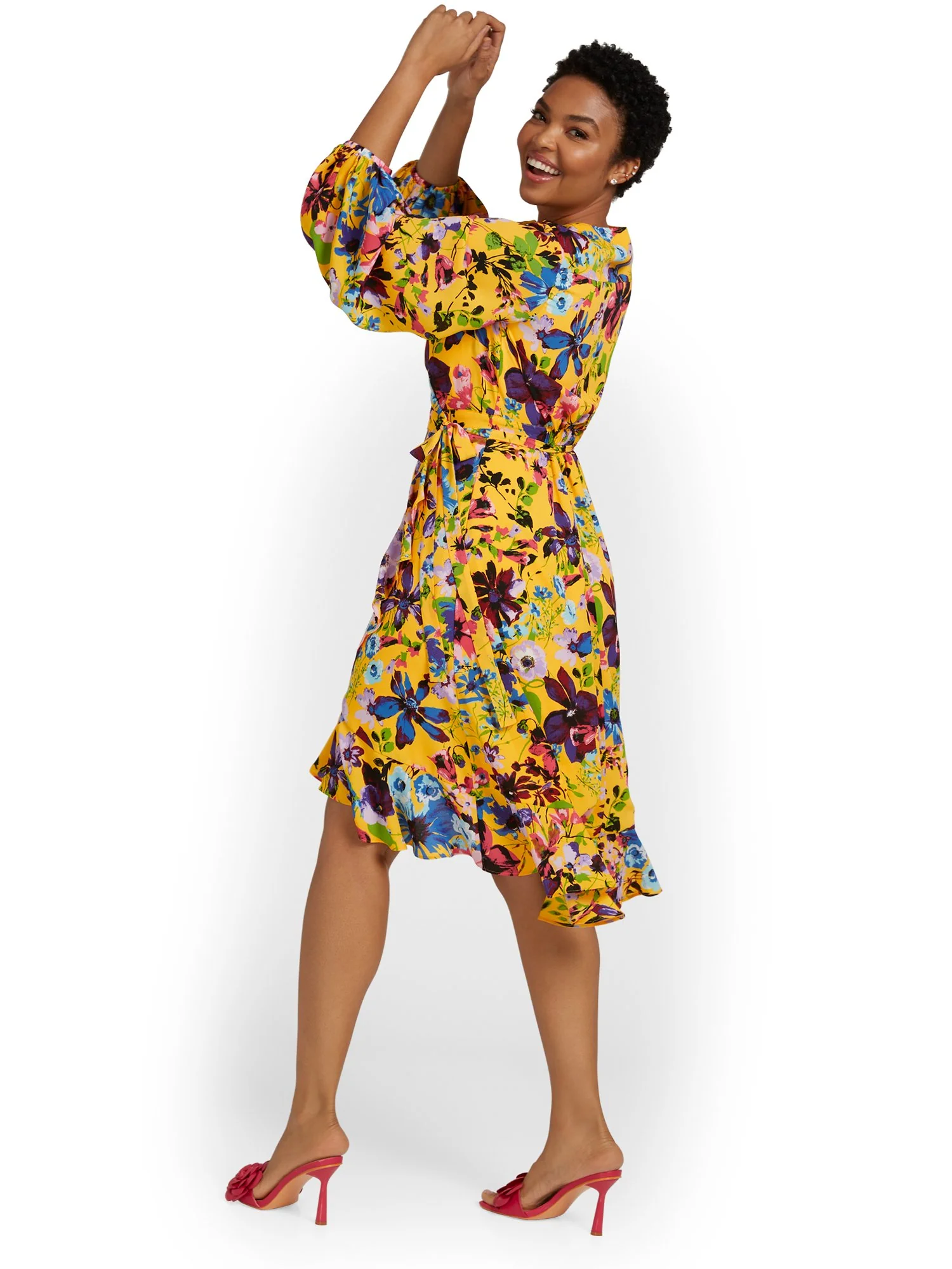 Floral-Print Wrap Dress - Image 8