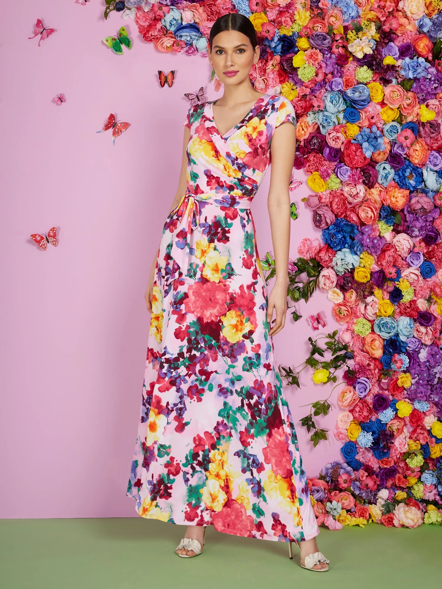 Floral-Print Wrap-Front Maxi Dress - Image 2