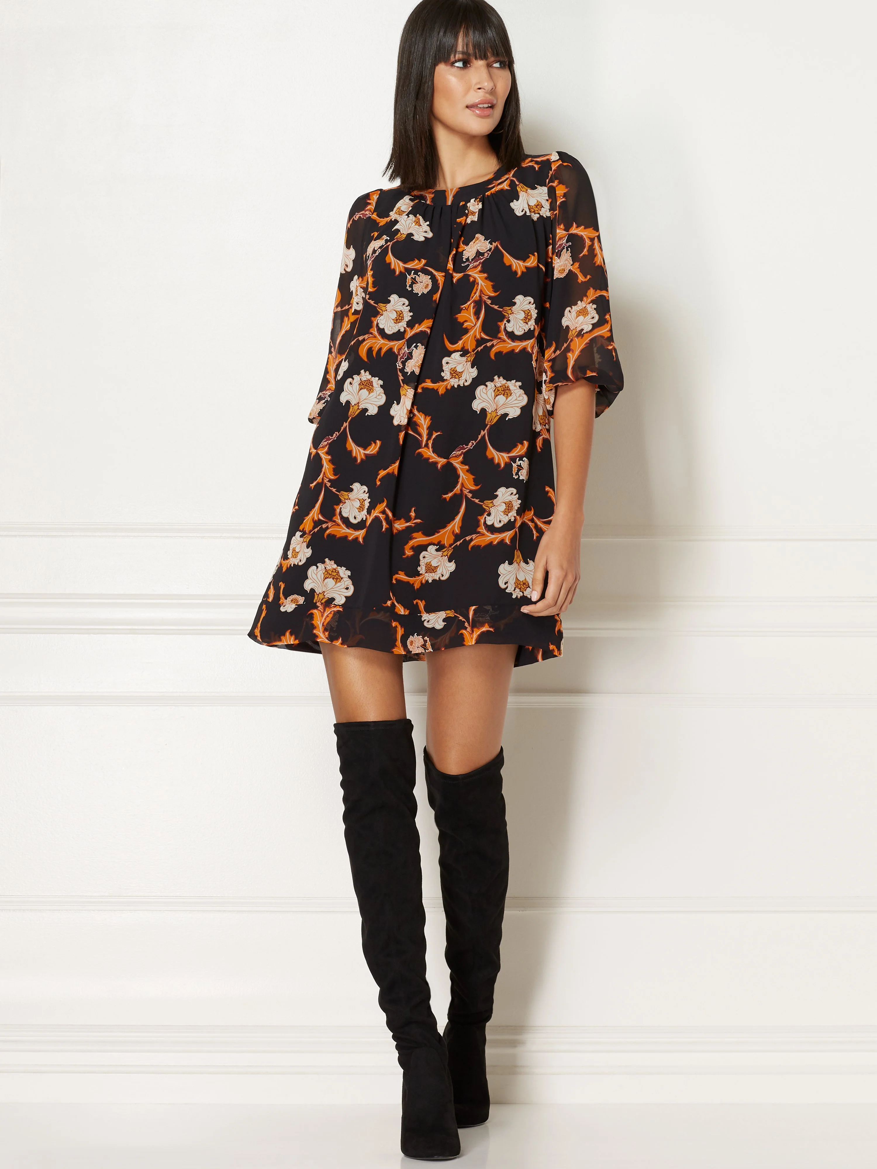 Floral Sabrina Dress - Eva Mendes Collection - Image 4