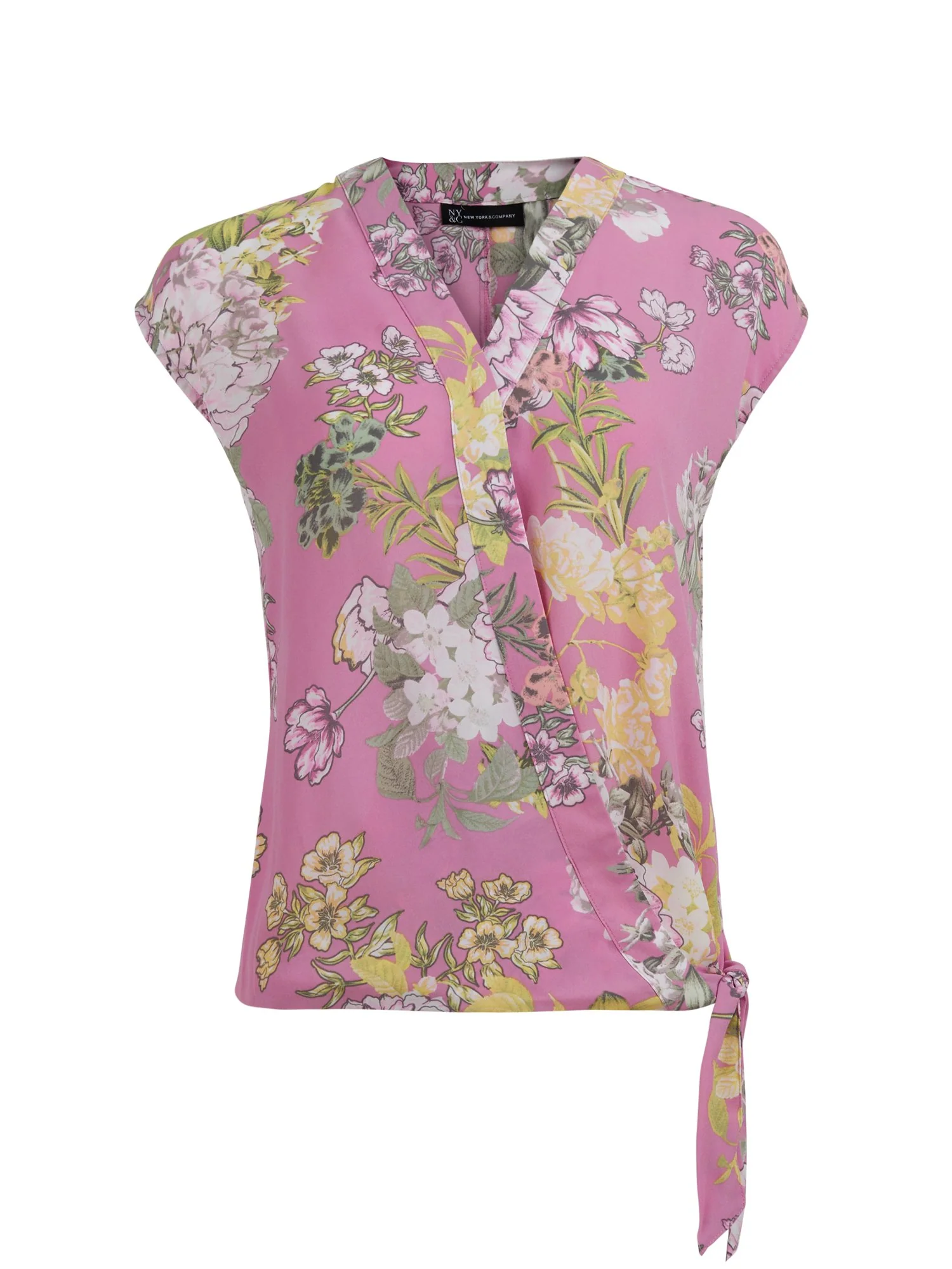 Floral Tie-Front Wrap Blouse - Image 9