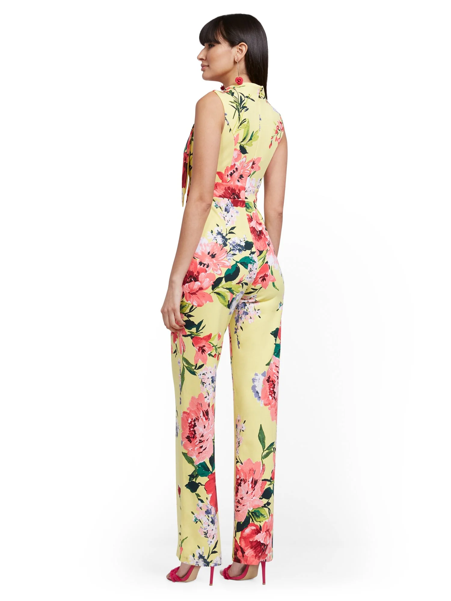 Floral Tie-Neck Jumpsuit - Magic Crepe® - Image 3