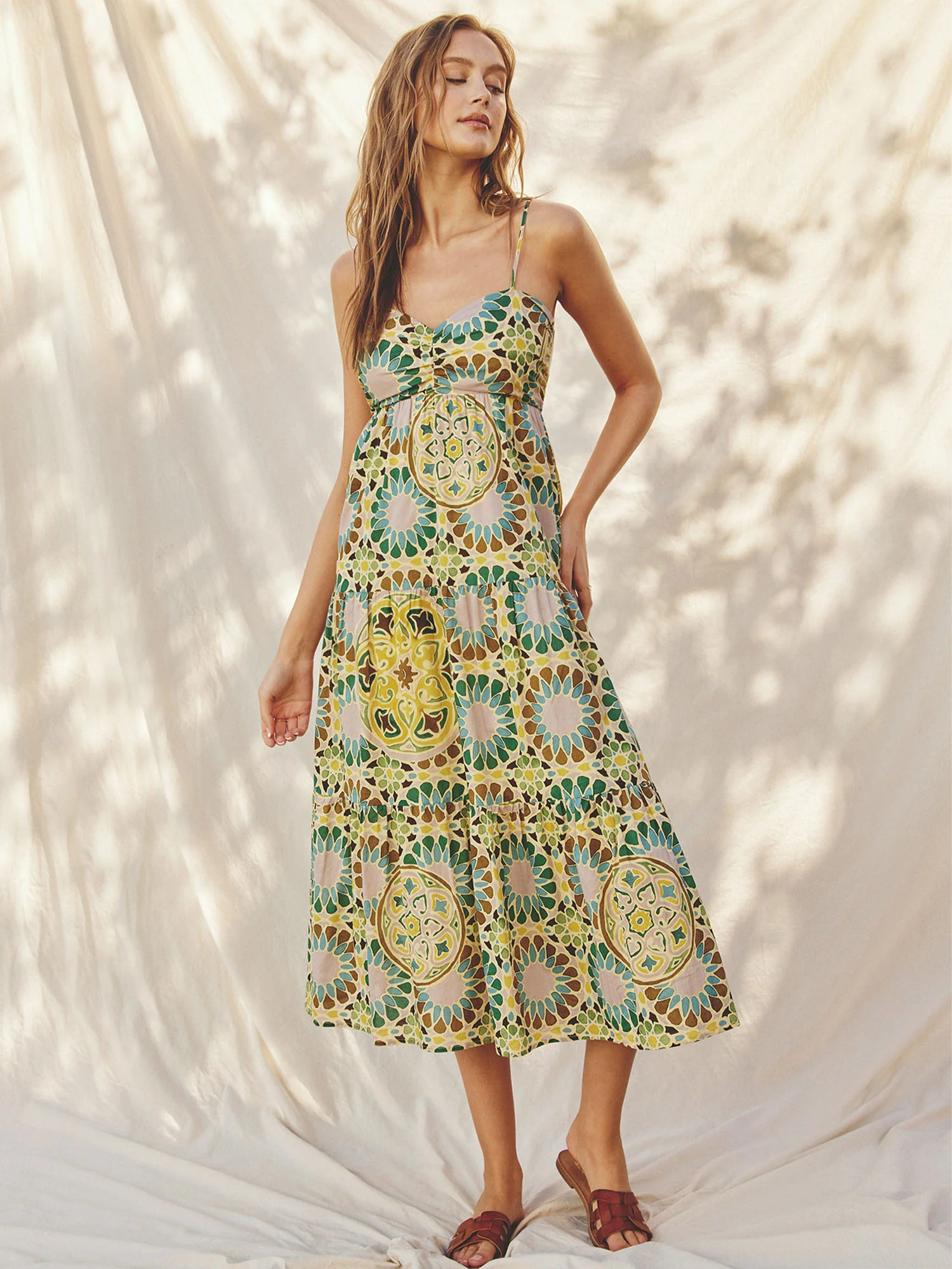 Dress Forum Floral Tile Print Babydoll Dress - Brands We Love