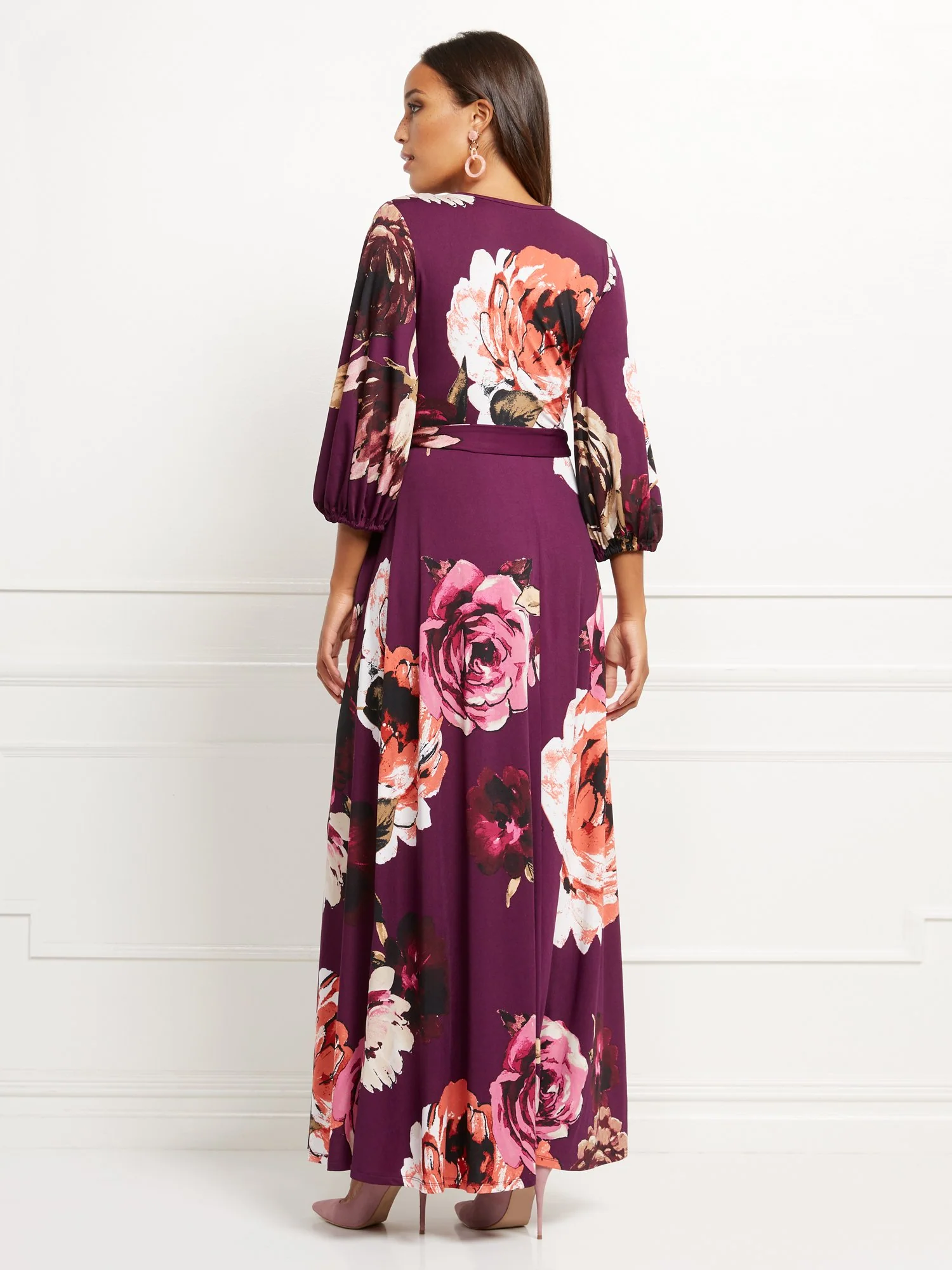 Floral Wrap Maxi Dress - Image 3