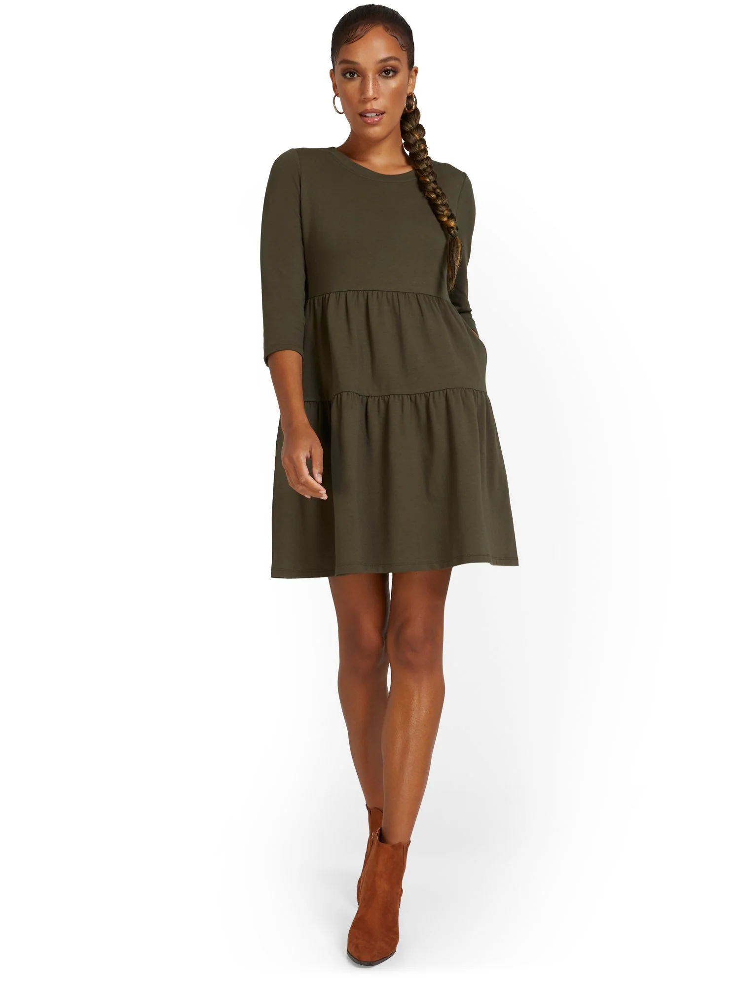 Flounce Sweatshirt Dress - Image 9