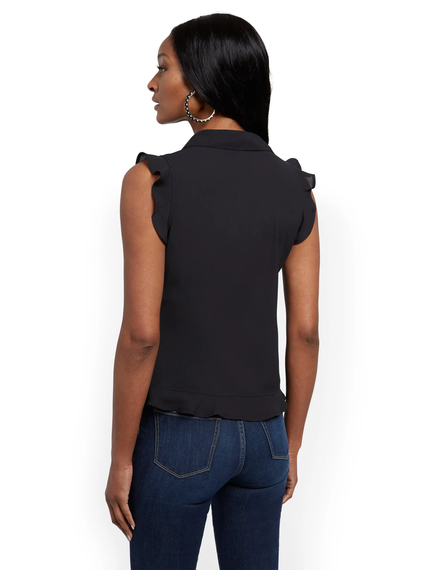 Flounced-Hem Blouse - Image 3