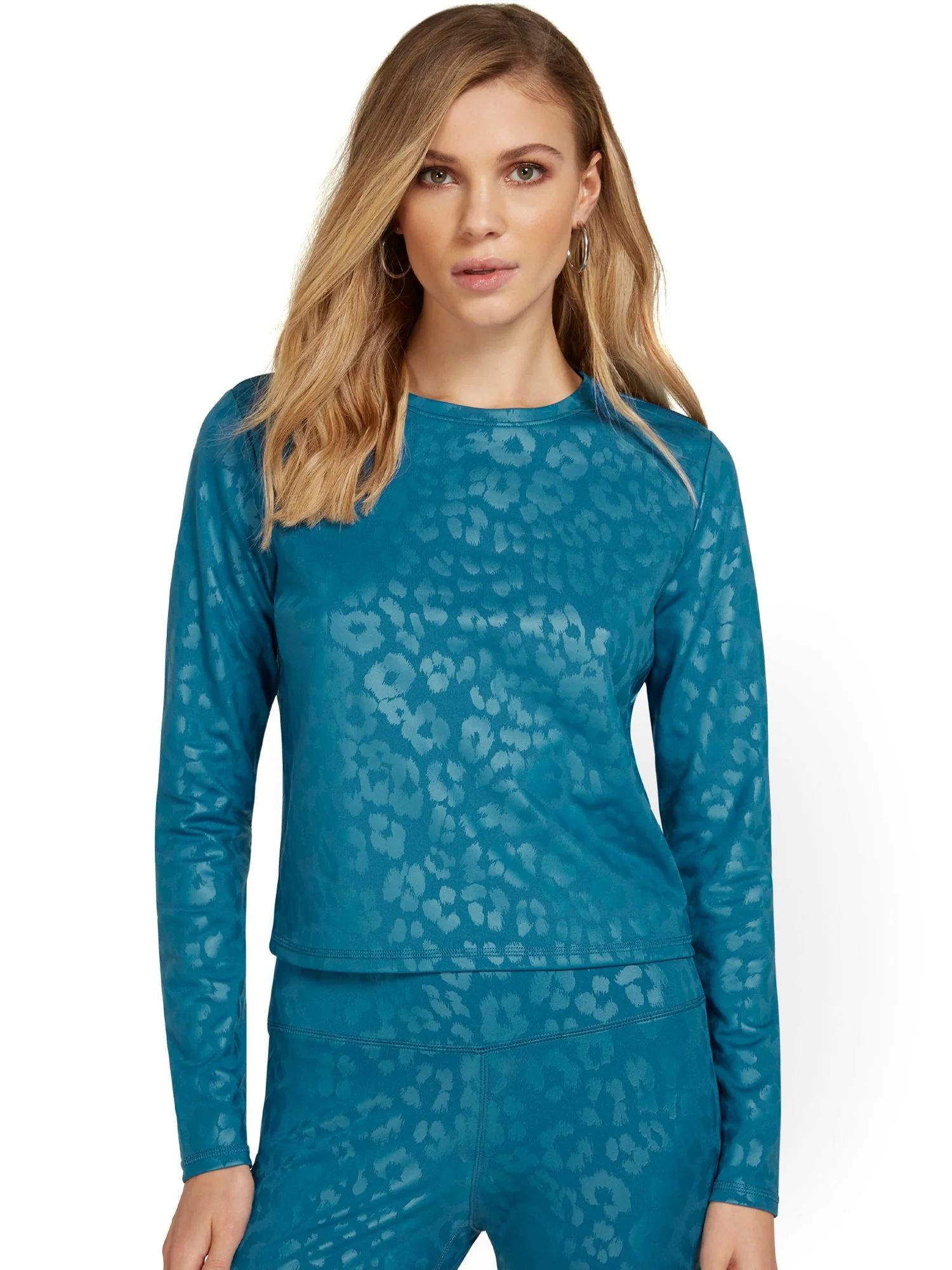 Foil Leopard-Print Yoga Top - Image 5